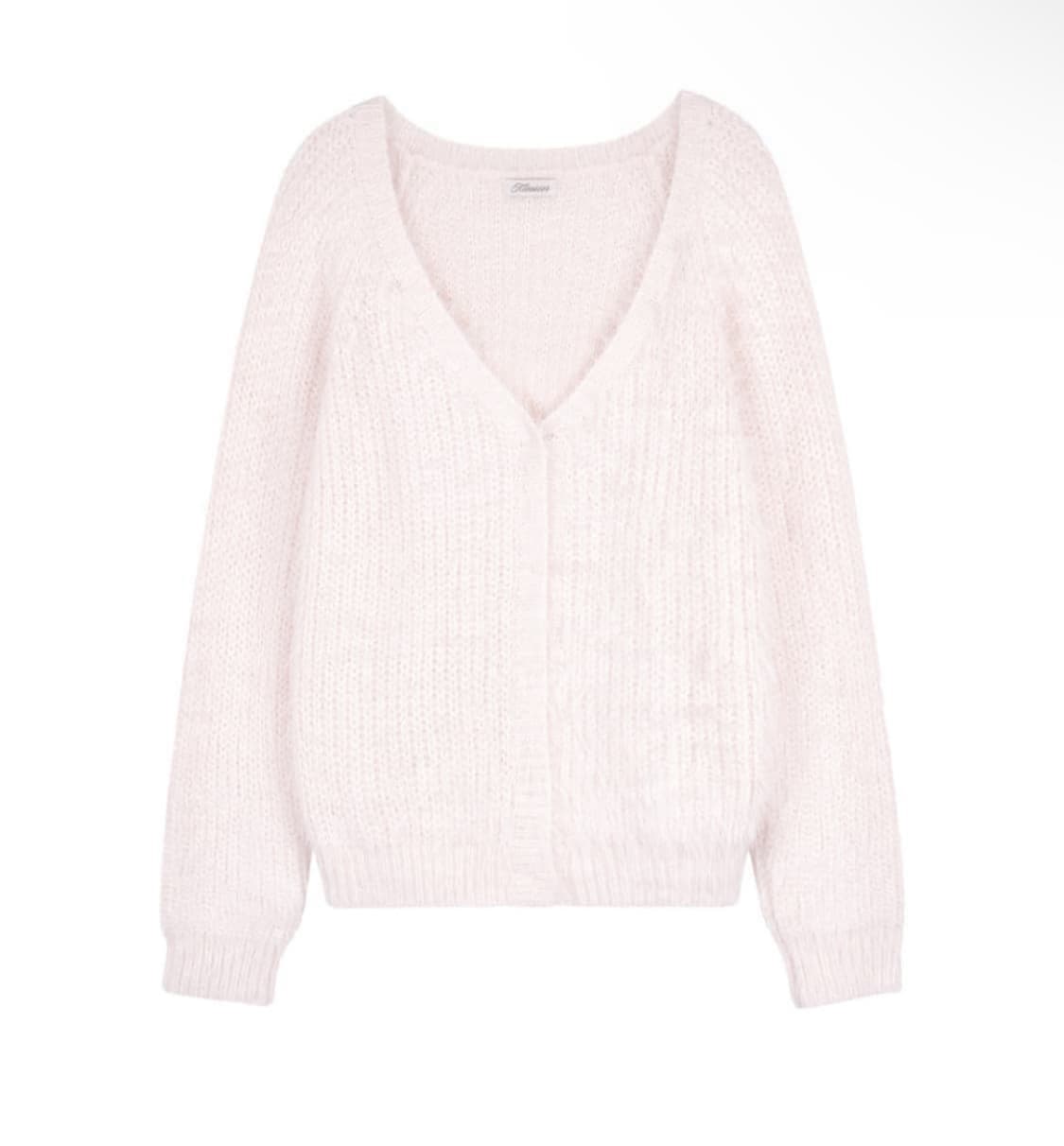 클리시어 슈가플럼 헤어리 가디건 핑크 상품이미지1