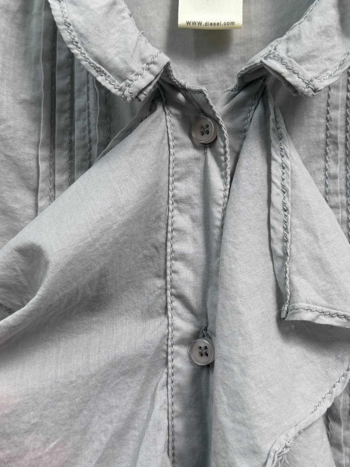 Diesel 디젤 레이스 프릴 블라우스 L 상품이미지4