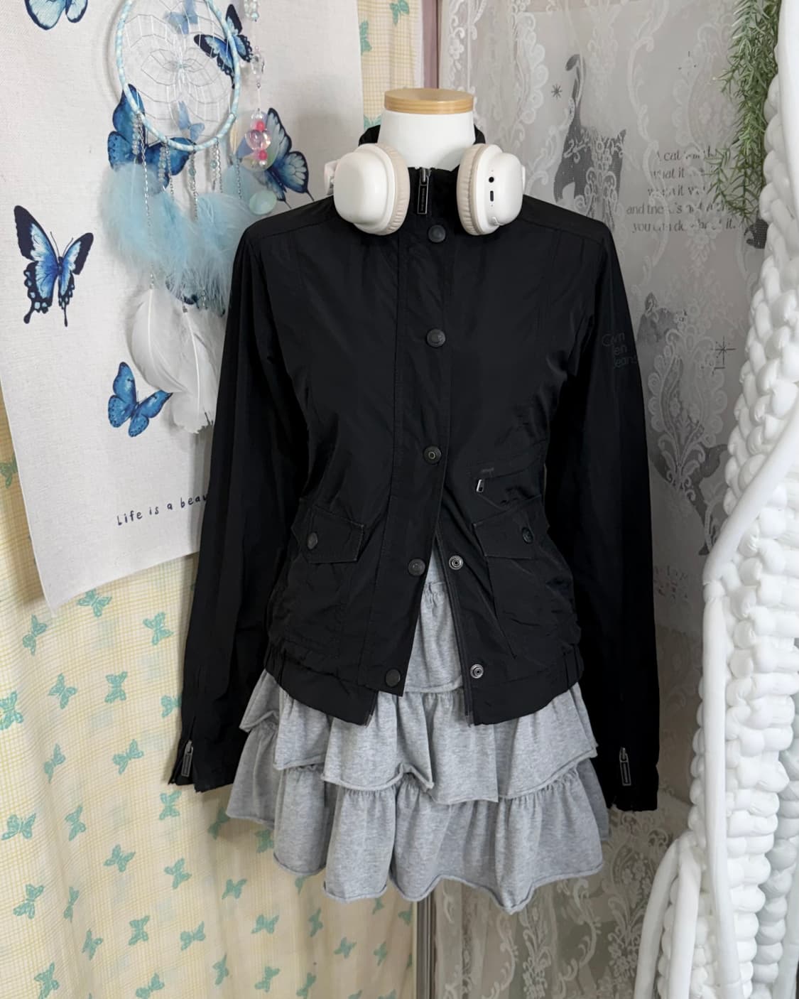 캘빈클라인진스 블랙 Y2K 자켓 상품이미지3