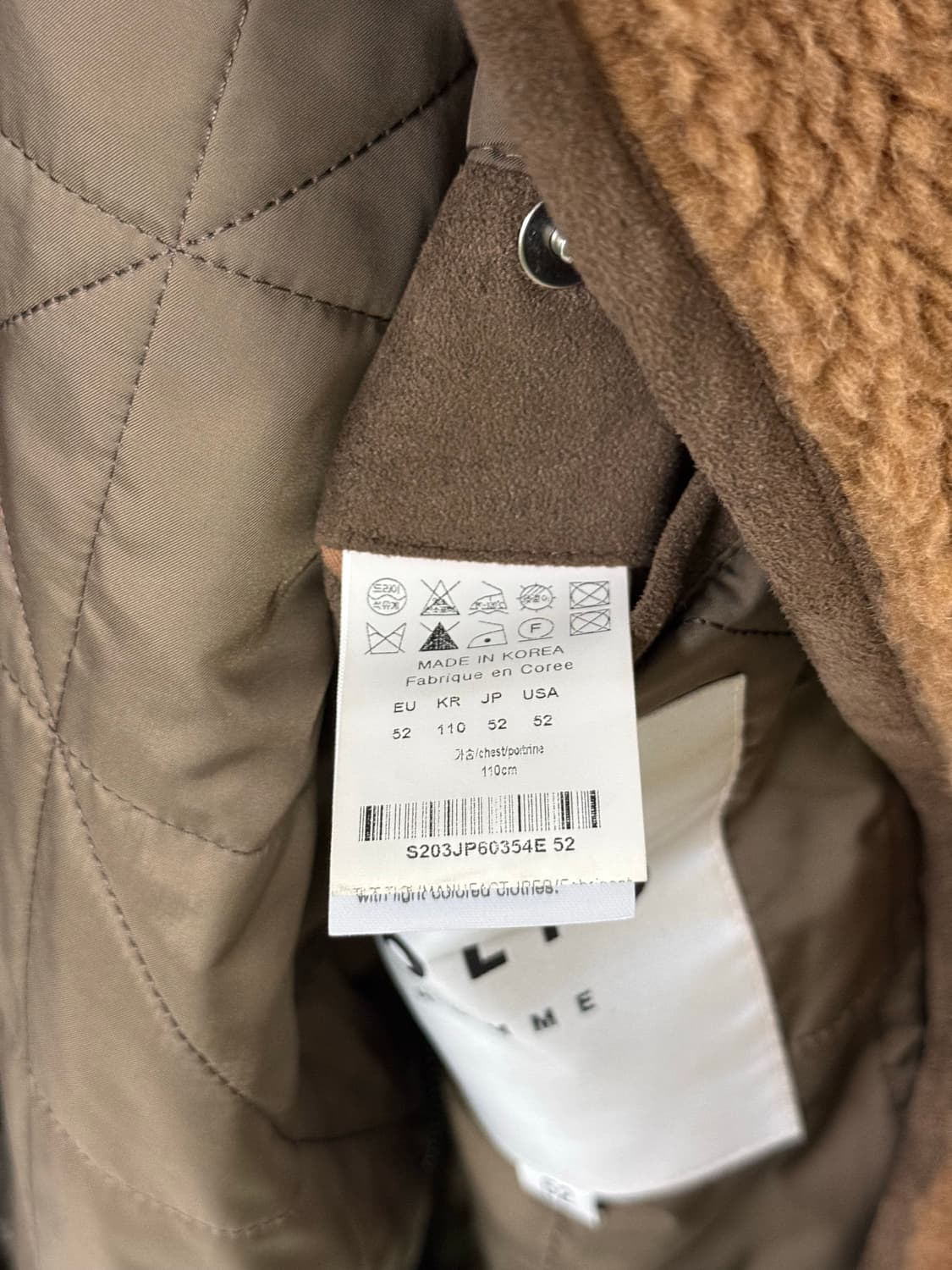 [52] 솔리드옴므 플리스 스웨이드 무스탕 브라운 상품이미지5