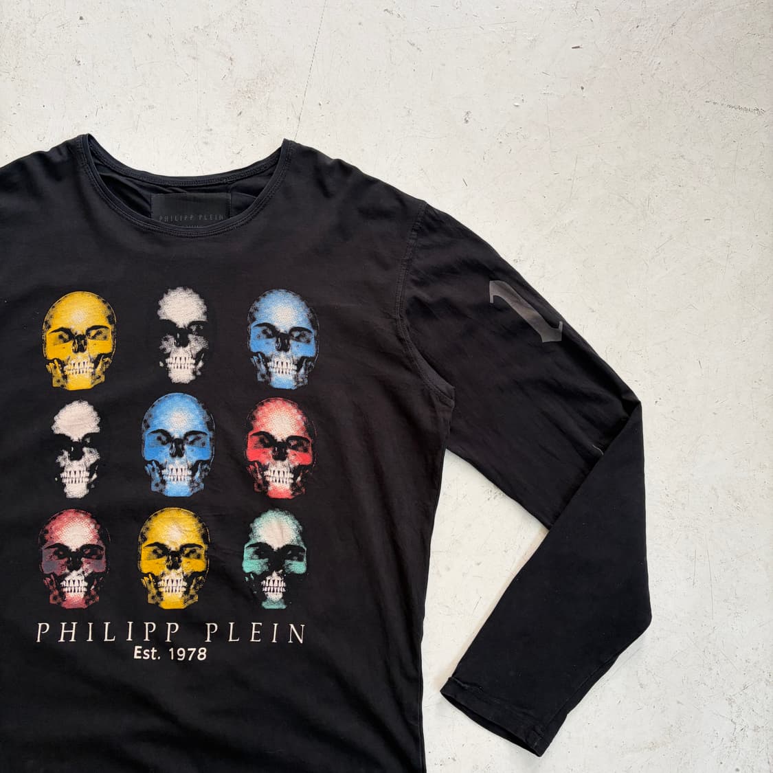 필립 플레인 빈티지 스컬 프린팅 롱슬리브 L 상품이미지2