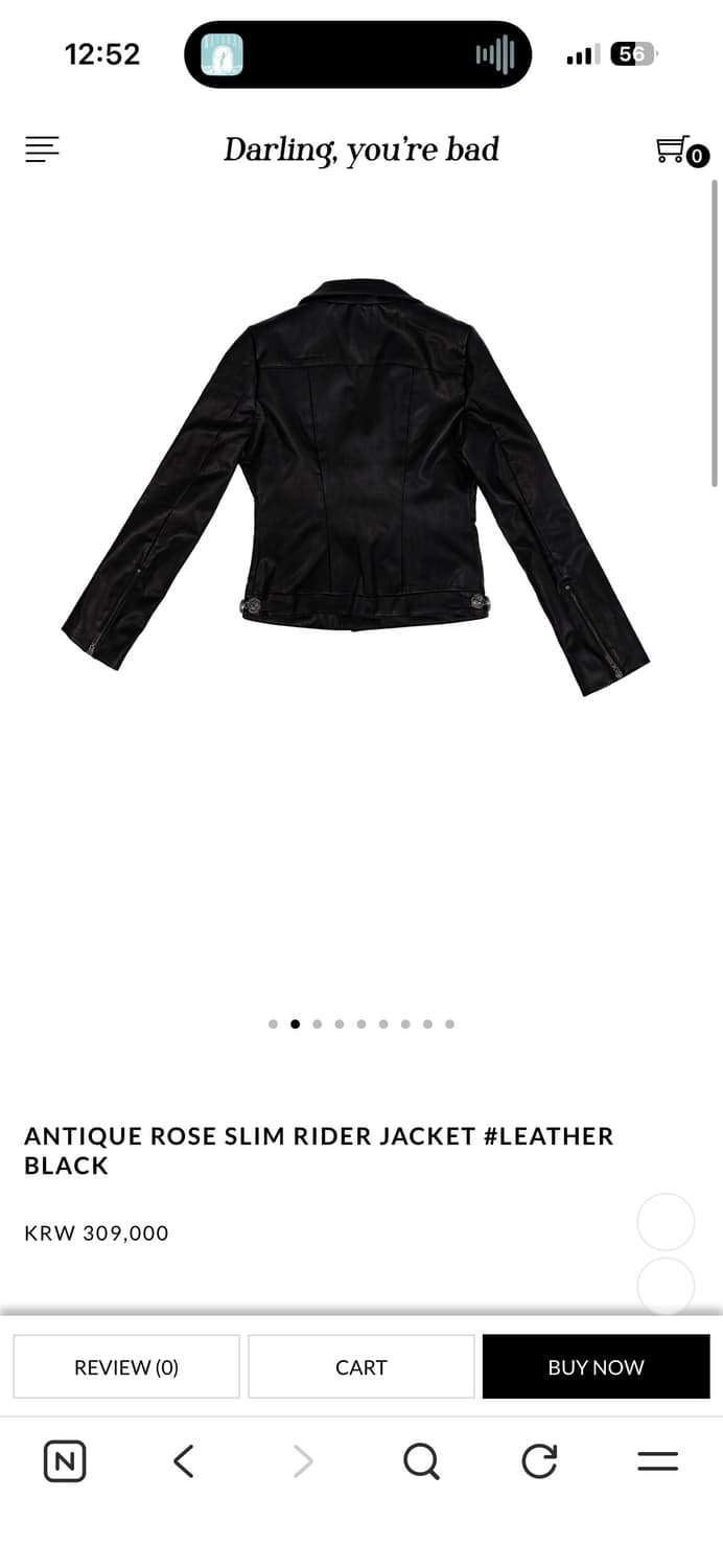 달링유어배드 ANTIQUE ROSE SLIM RIDER JACKET 상품이미지3