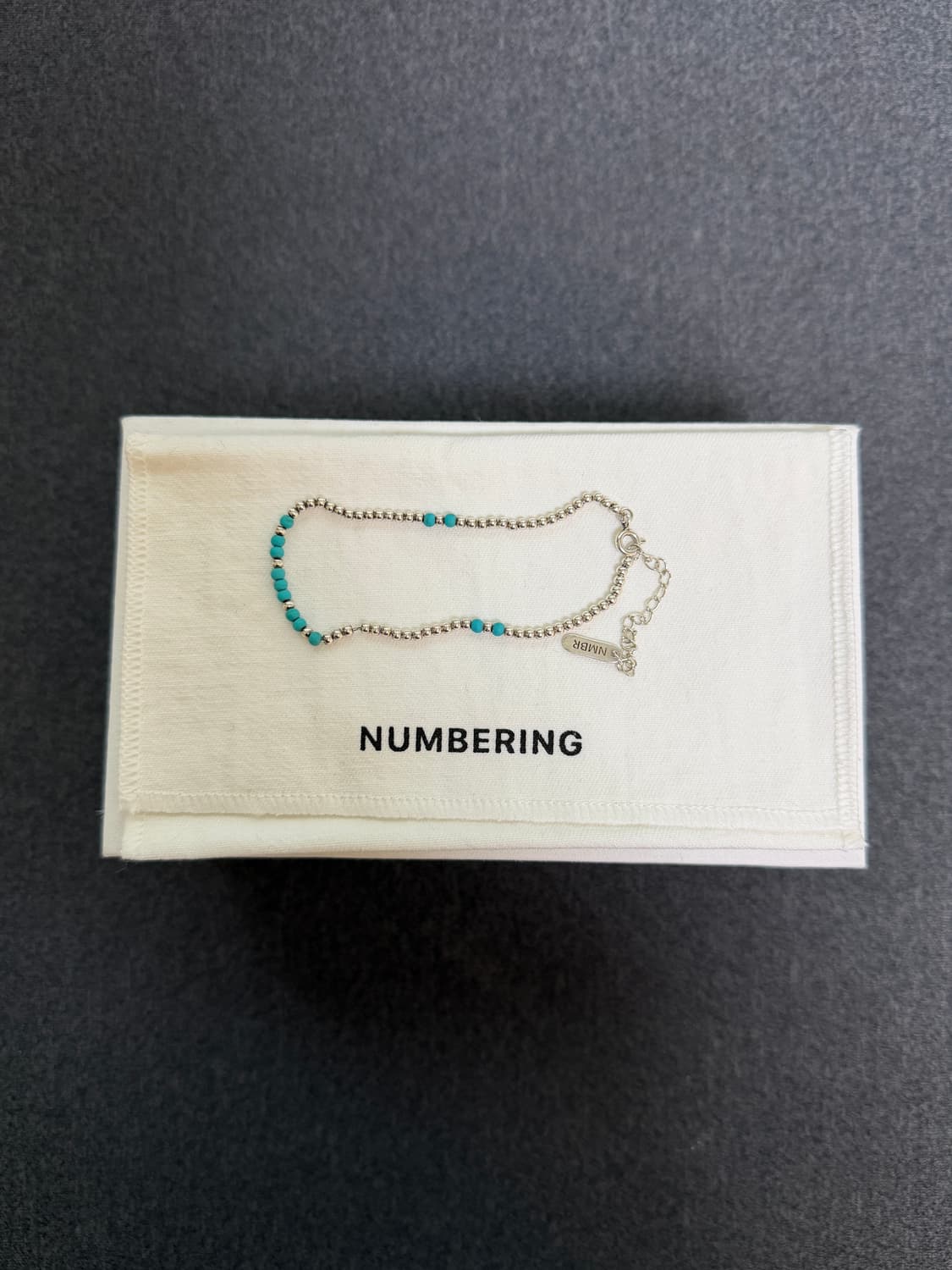 넘버링 실버 터키석 팔찌 상품이미지3