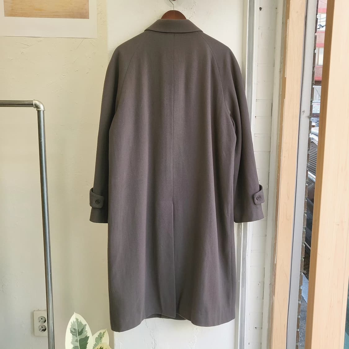 카키그레이 울캐시미어 롱코트 상품이미지3