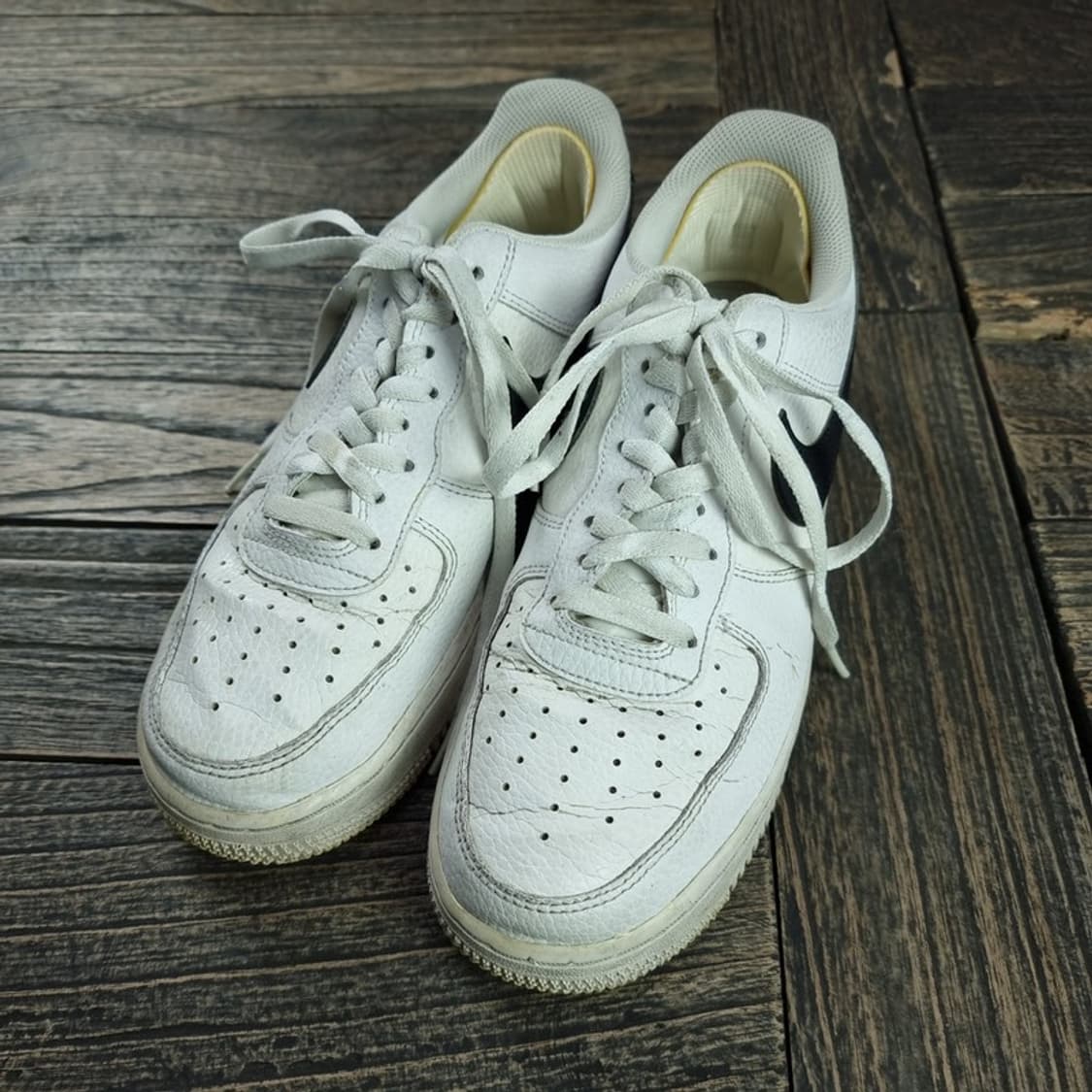 [나이키] 에어포스 1 로우 화이트 블랙 M18175 상품이미지1