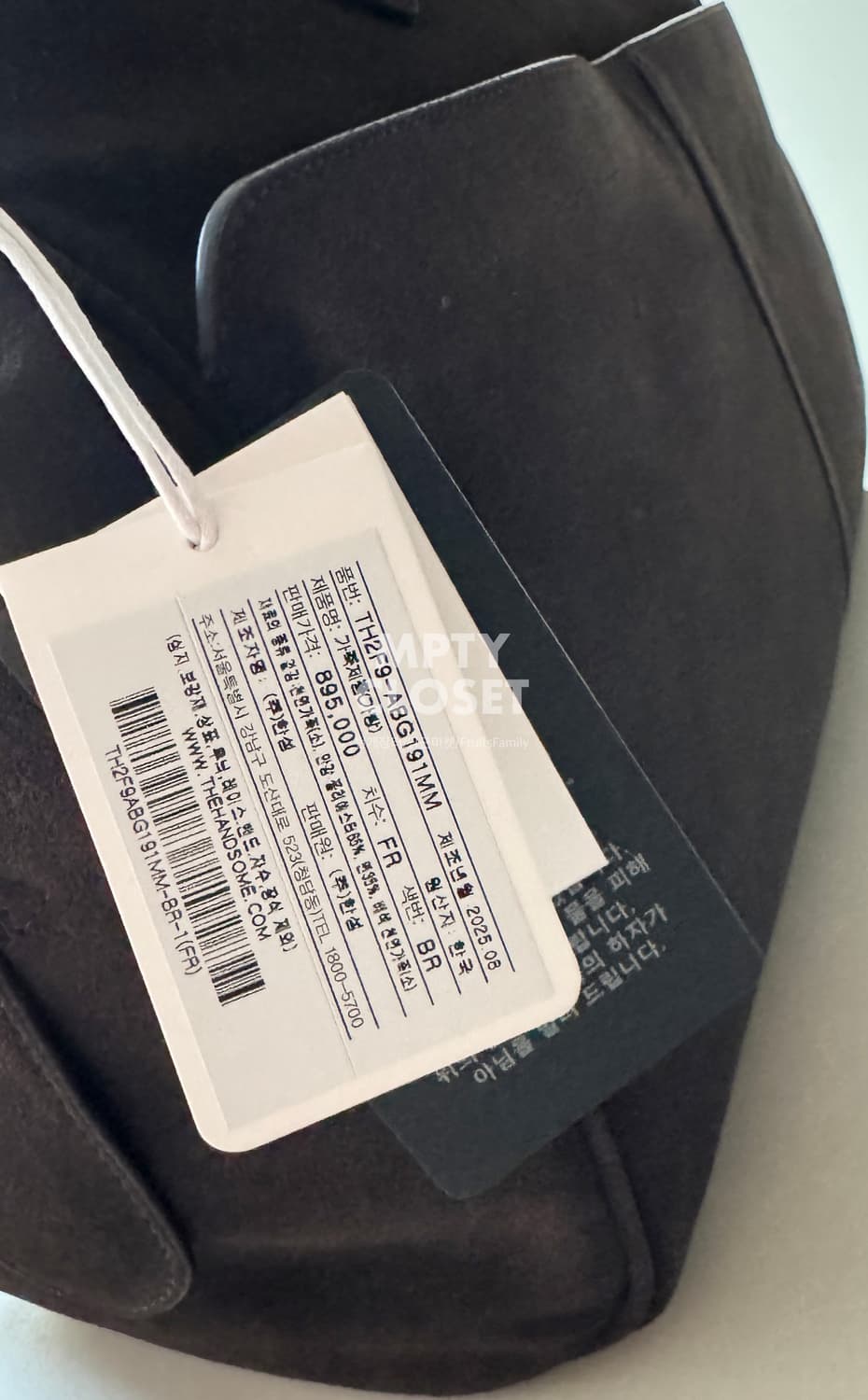 타임옴므 스웨이드 포켓 더플백 다크브라운 상품이미지4