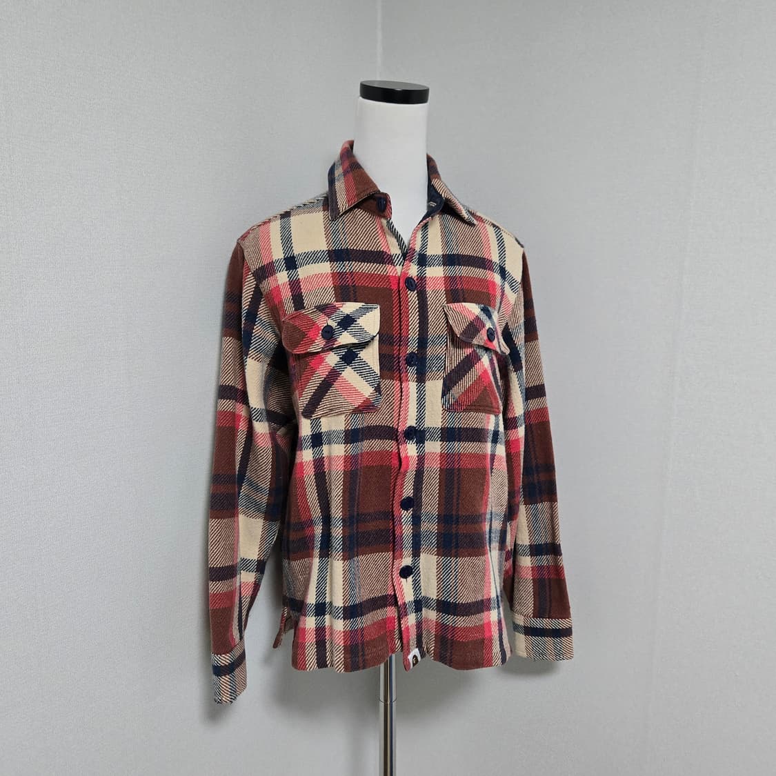 베이프 암 패치 플란넬 체크셔츠 / 여성 셔츠 / 여자 셔츠  상품이미지8