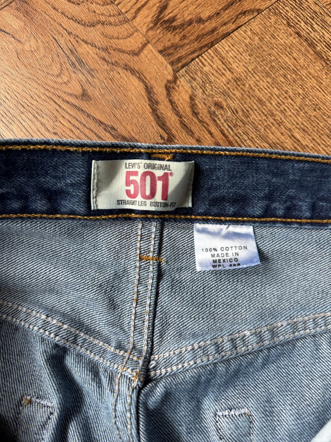 [32]00's 리바이스 501 멕시코제 빈티지 워싱 데님 팬츠 상품이미지5