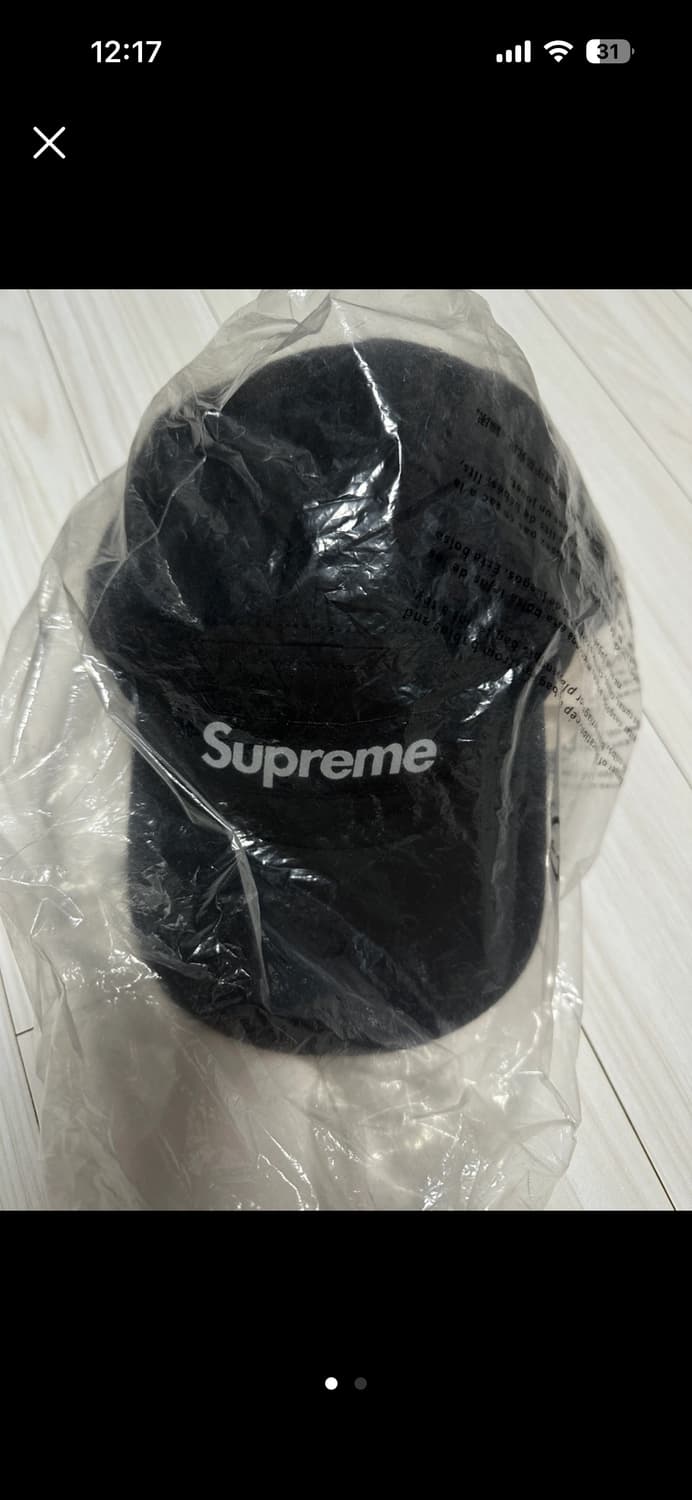 슈프림 바버 코튼 캠프캡 블랙 상품이미지1