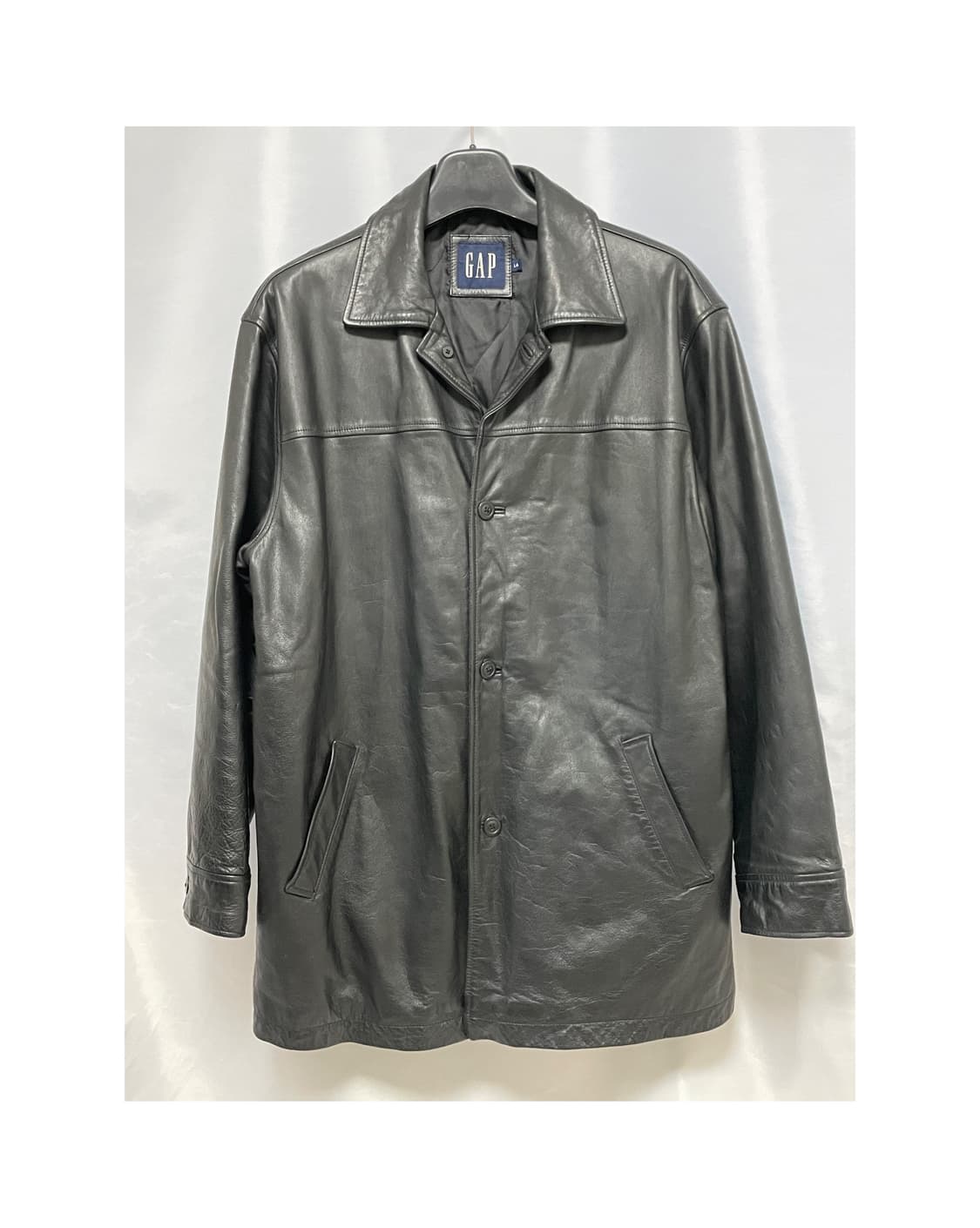 [D.O Archives] 90s 올드갭 레더 카코트 블랙(L) 상품이미지1