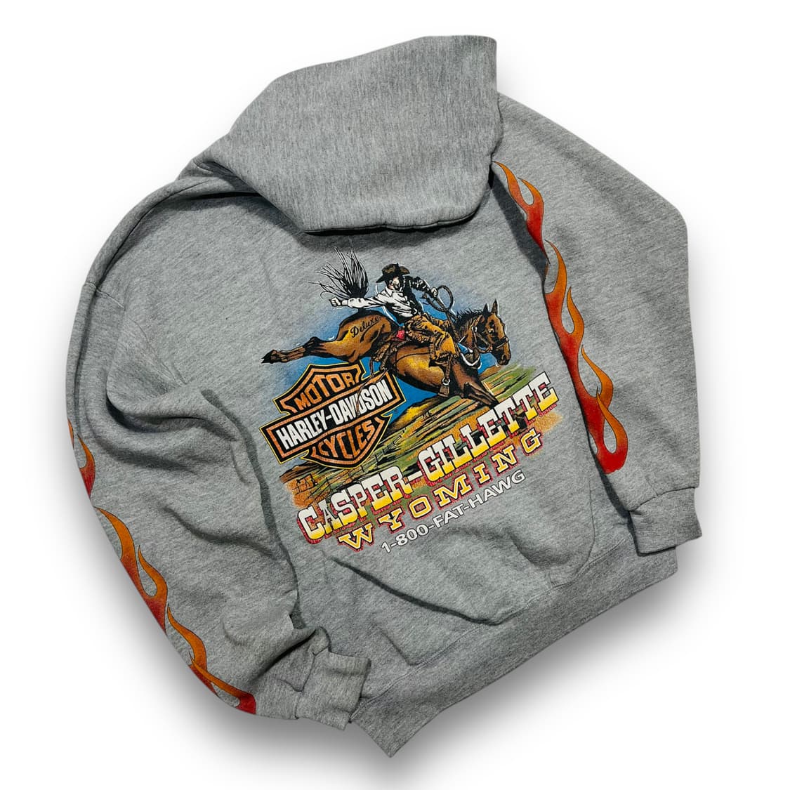 할리데이비슨 00s 플레임 웨스턴 빈티지 후디 집업 상품이미지5