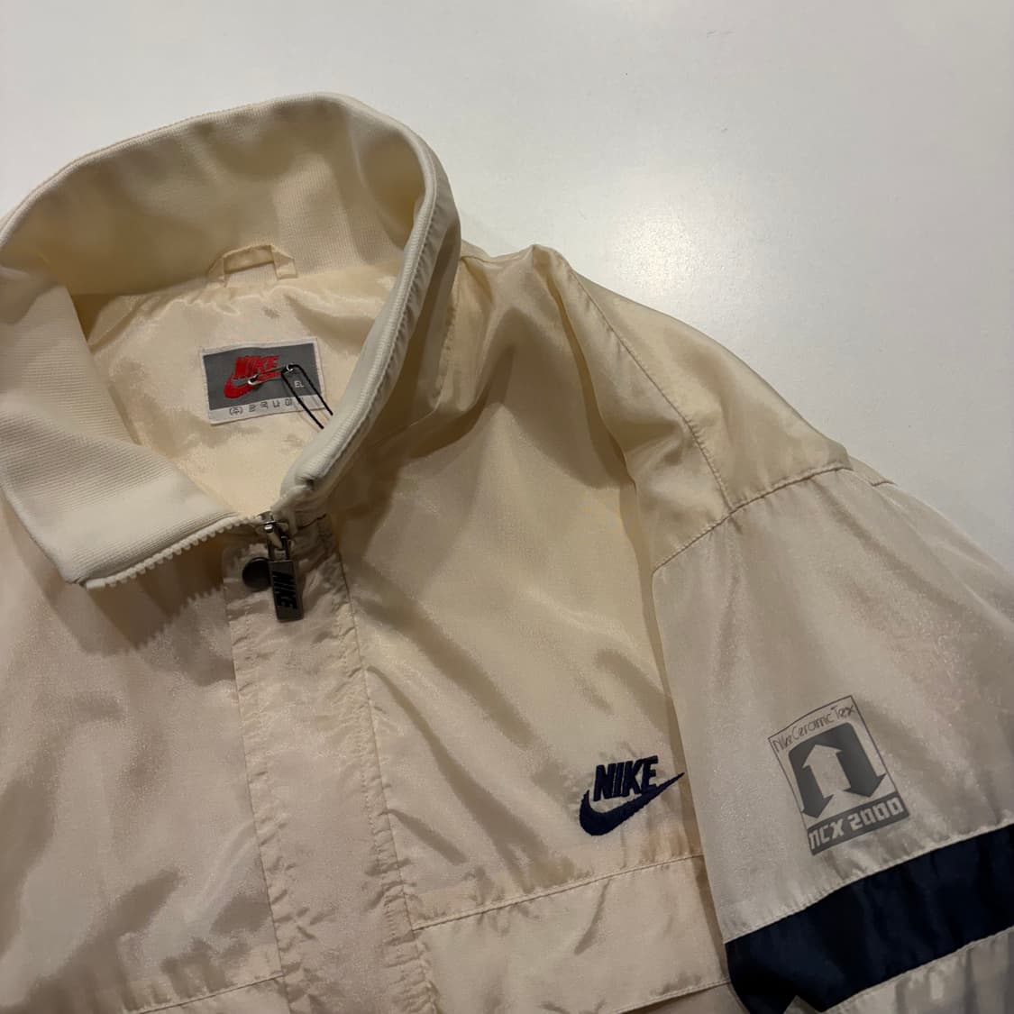 [L] 88s 나이키 빈티지 나일론 아이보리 바람막이 점퍼 D54 상품이미지5