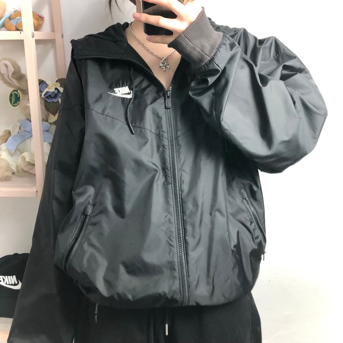 나이키 새상품급 동그리 후드 바막 상품이미지3