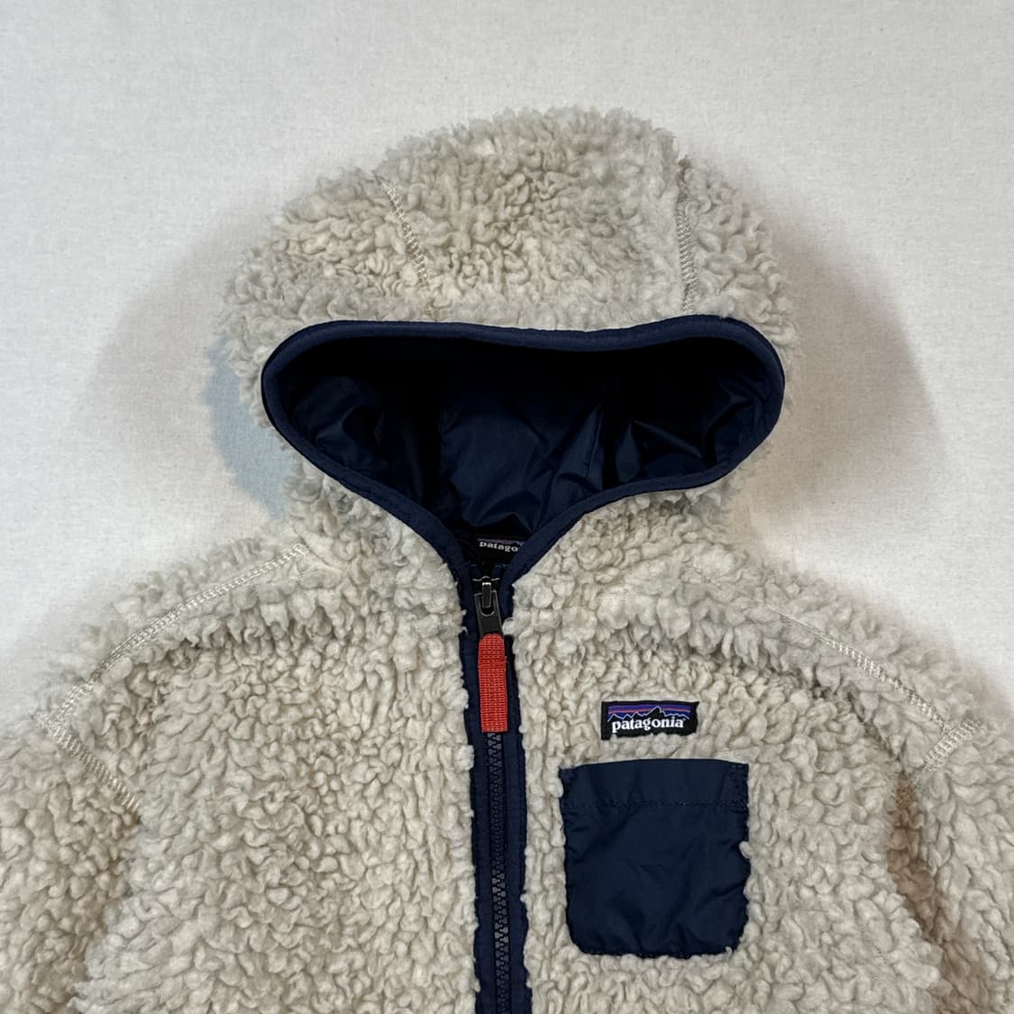 3T) 파타고니아 딥파일 플리스 후드 자켓 아이보리 아동용 상품이미지3