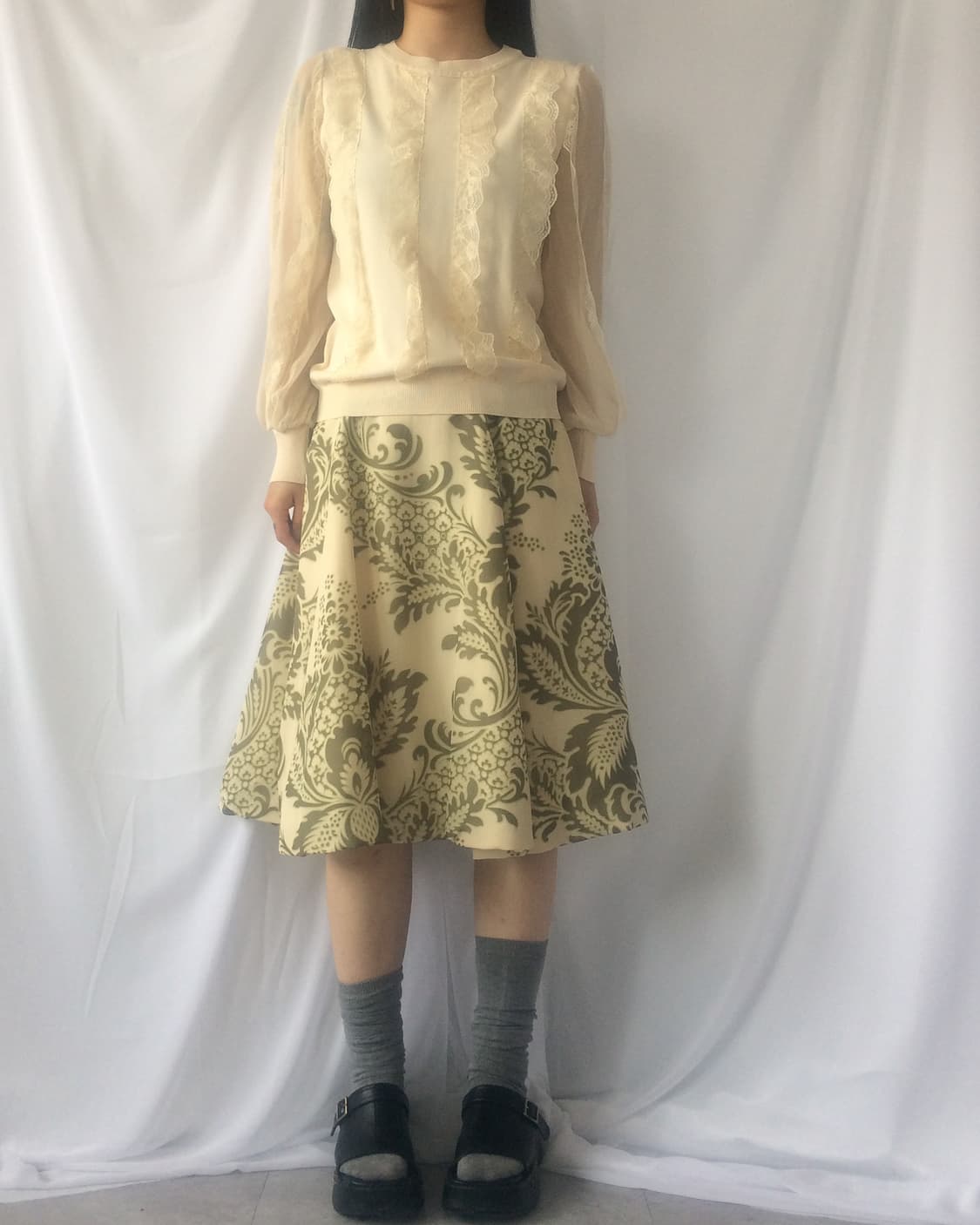 Dkny Pattern point midi skirt 상품이미지4
