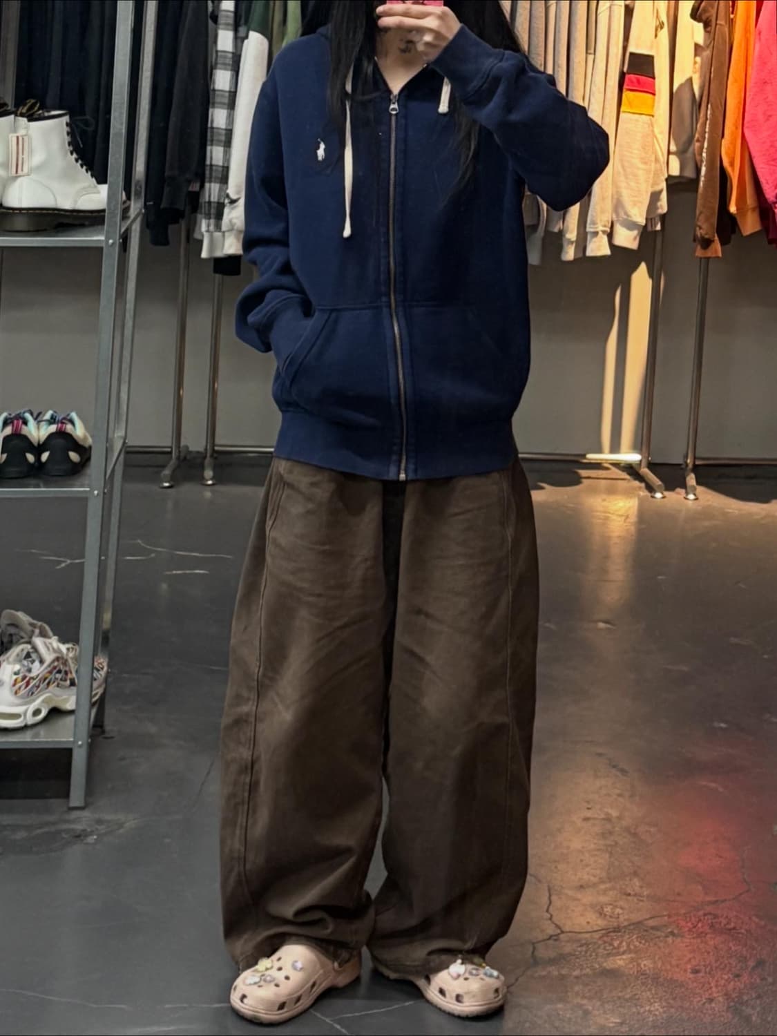 폴로랄프로렌 화이트포니 네이비 후드집업 A3369 상품이미지1