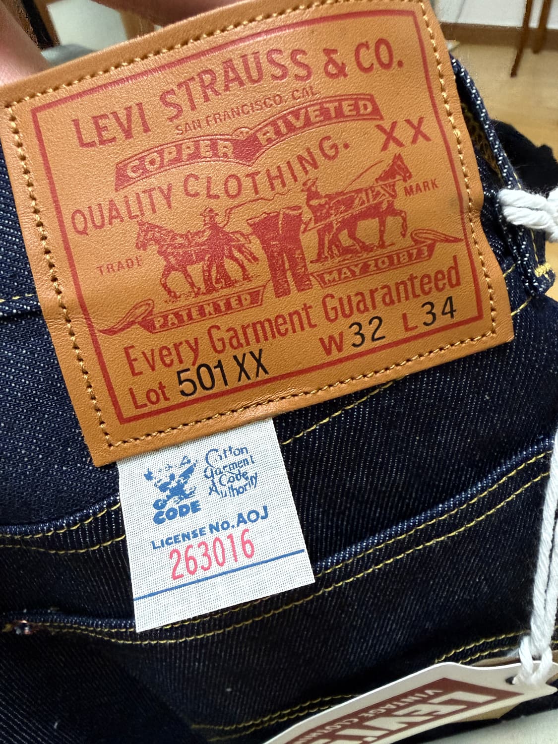 [새상품] LVC 1933 501 XX (32/34) - 일본 카이하라 상품이미지3