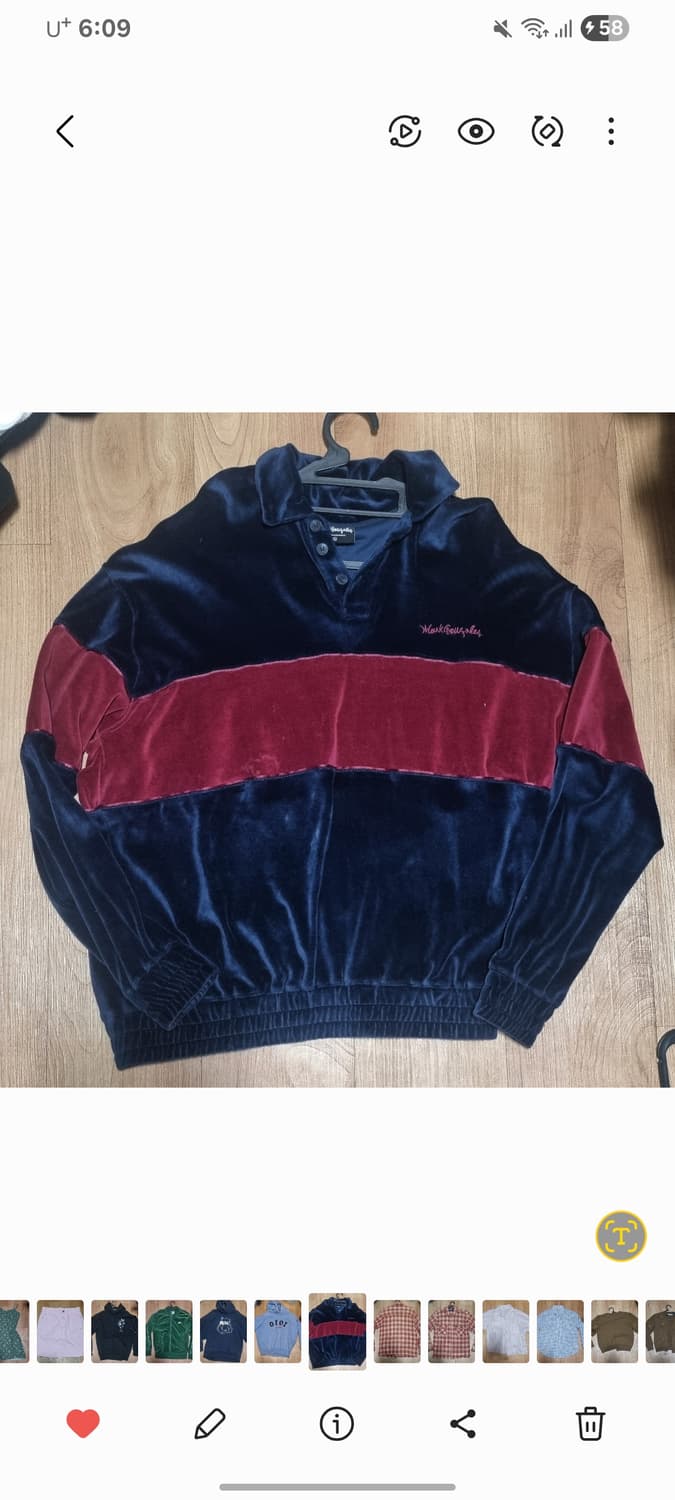 마크곤잘레스 카라 맨투맨m 네이비 상품이미지1