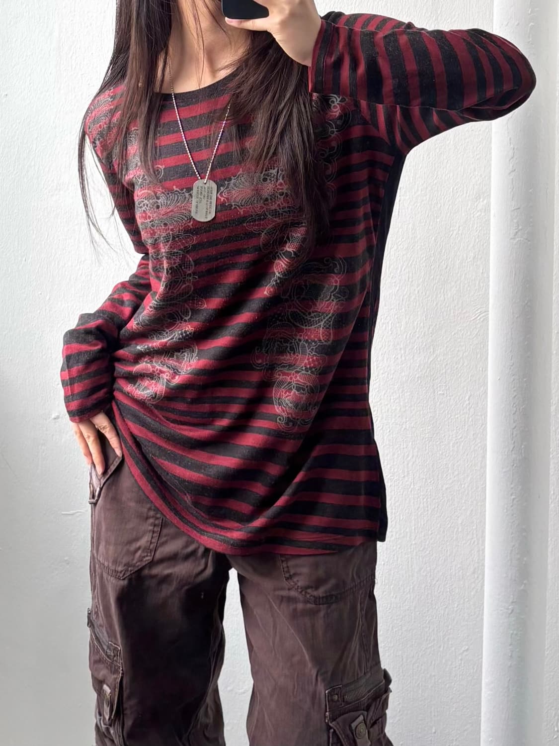 Olivia Hassler Red Stripe Long Sleeve 상품이미지2