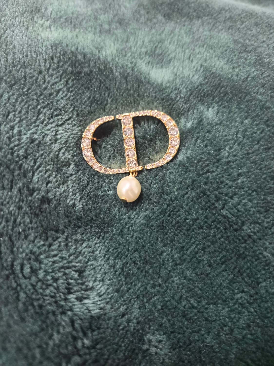 크리스찬 디올 스와로브스키파베 진주 브로치 상품이미지1
