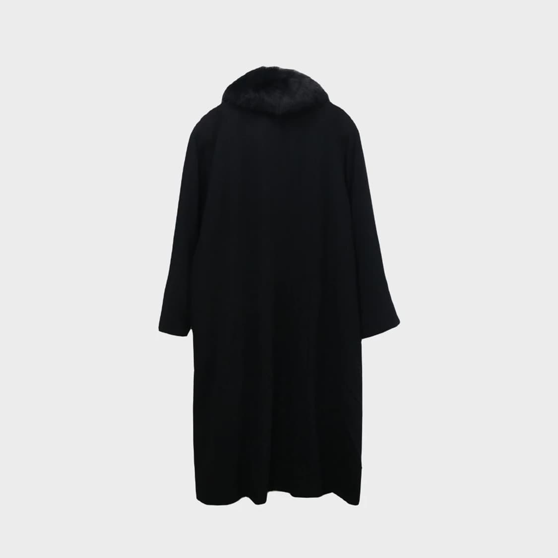 SERETONE  블랙 퍼 캐시미어 혼방 롱코트 60913 상품이미지2