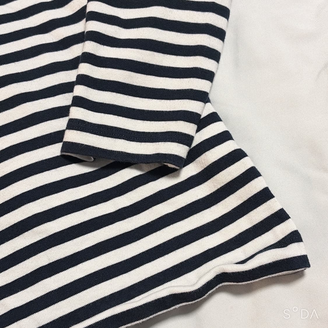 아미 스몰 하트 스트라이프 긴팔 티셔츠 S 상품이미지7