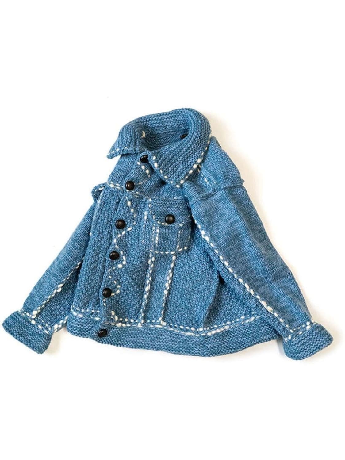 캐피탈 울 핸드 니트 코위찬 G 진 네이비 상품이미지1