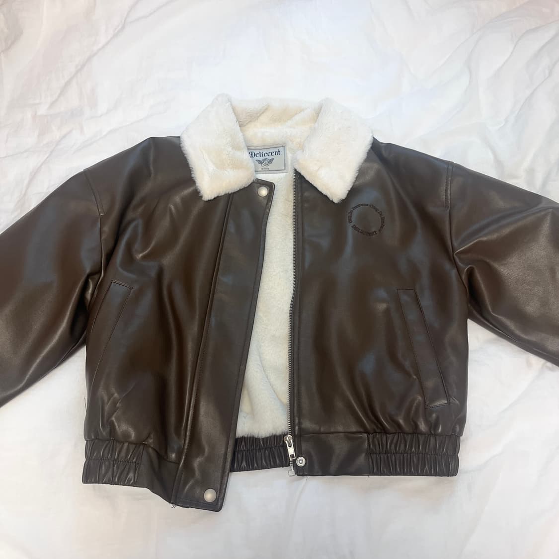 델리센트 크레시퍼 레더 블루종 [BROWN] 레더자켓 상품이미지3