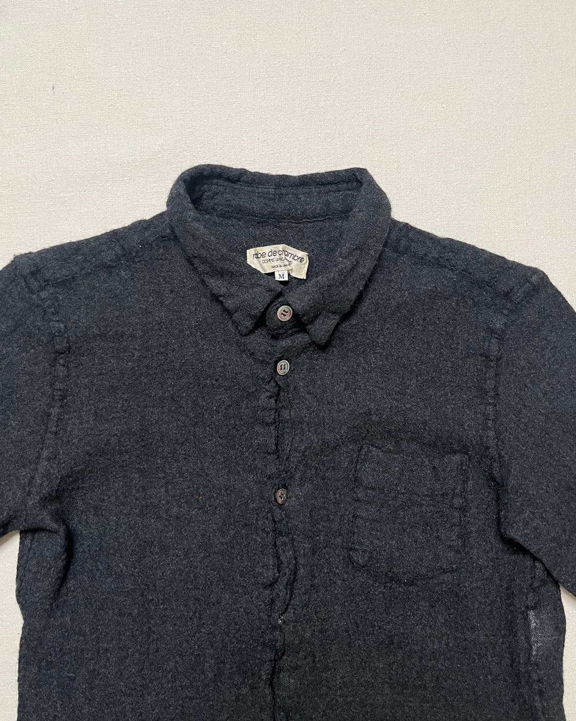 90s 꼼데가르송 축융 울 셔츠 Comme des garcons 상품이미지6