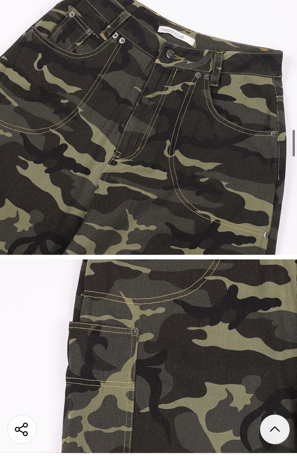 카펜더 레터링 데님 팬츠 (KHAKI CAMO)_F24ZD884 상품이미지3