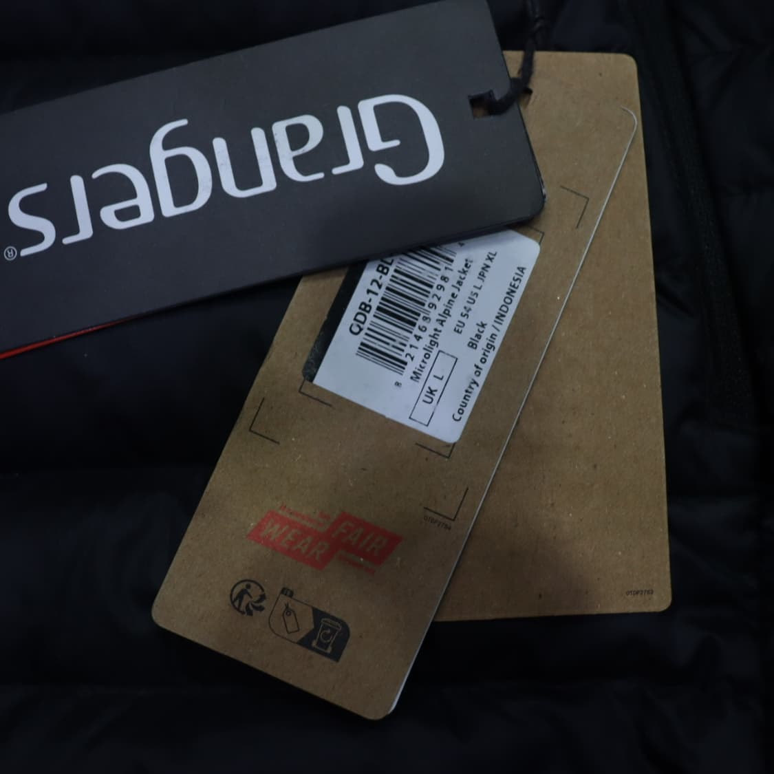 랩 마이크로라이트 알파인 후디 블랙 경량 패딩 상품이미지10