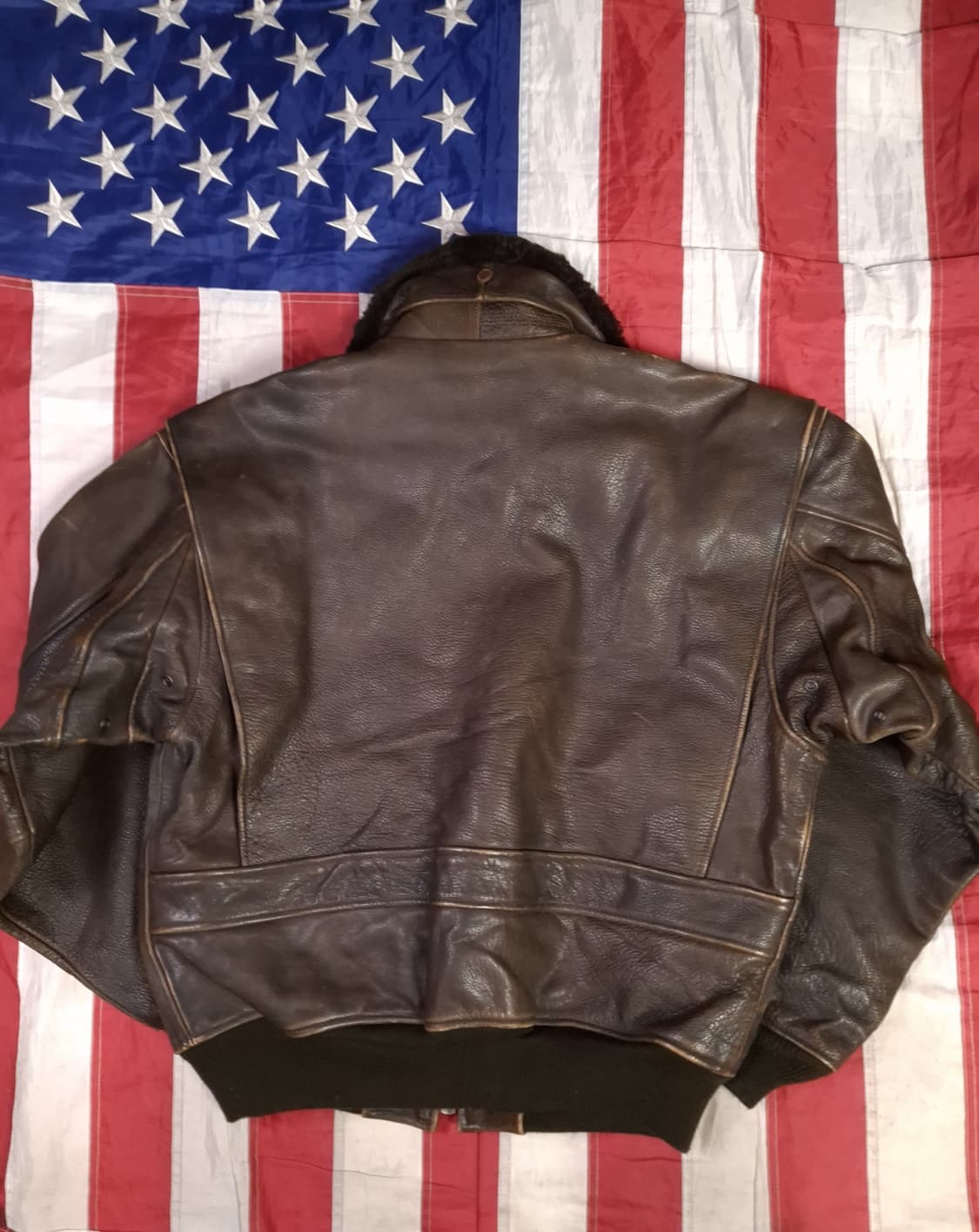 오리지날 아비렉스 탑건 리얼레더 미해군 G-1 항공점퍼 상품이미지8