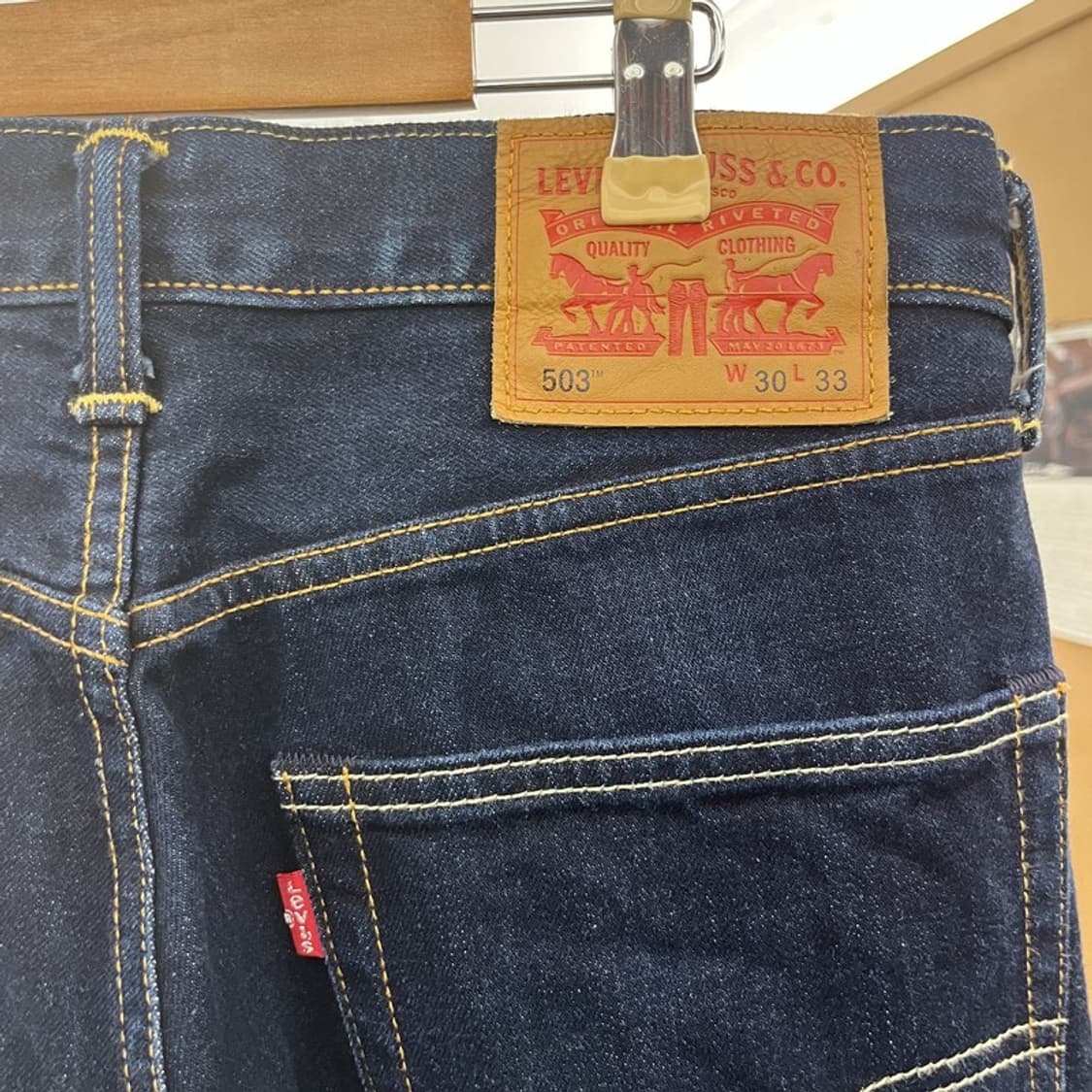 리바이스 503 모던 캐주얼 빈티지 진청 데님팬츠 30인치 C10763 상품이미지5