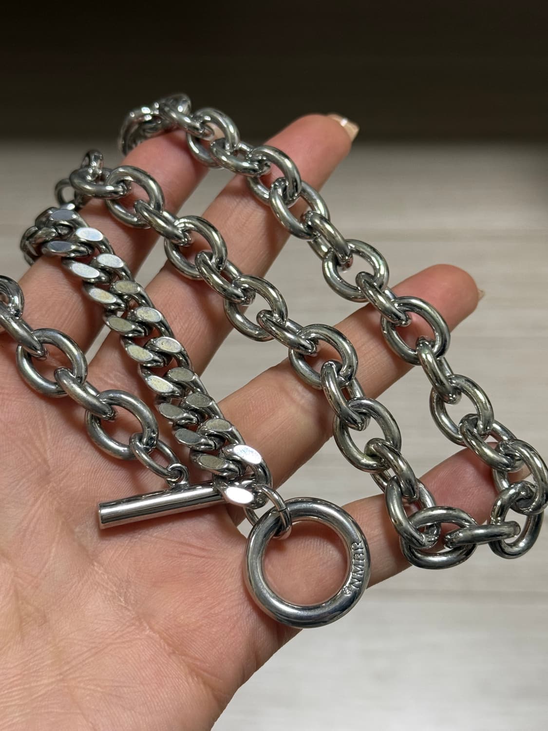 넘버링 #262 실버 체인 목걸이 상품이미지2