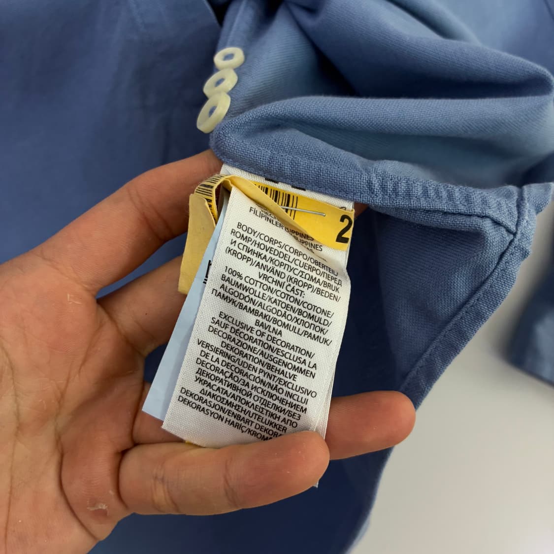 Polo 폴로 랄프로렌 현행QR 피그먼트 소라 옥스포드 셔츠 상품이미지5