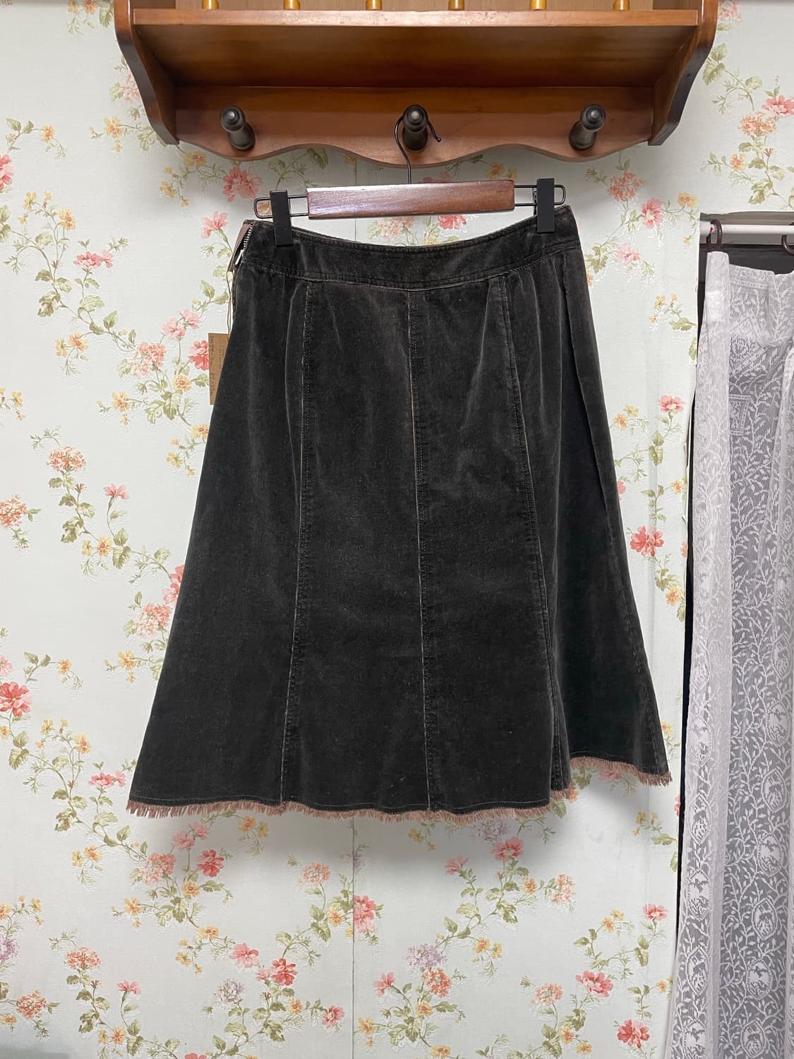 빈티지 브라운 미디스커트 상품이미지2