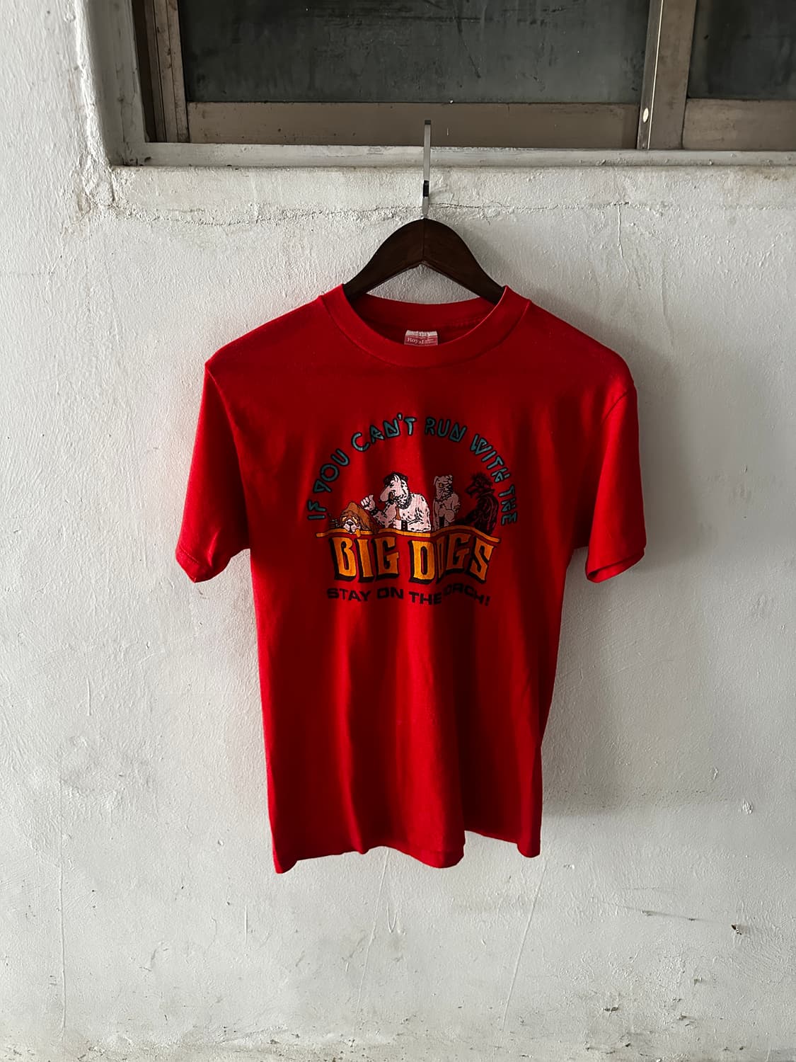 80‘s USA Royal Crest “BIG DOGS” 그래픽 티셔츠  상품이미지1
