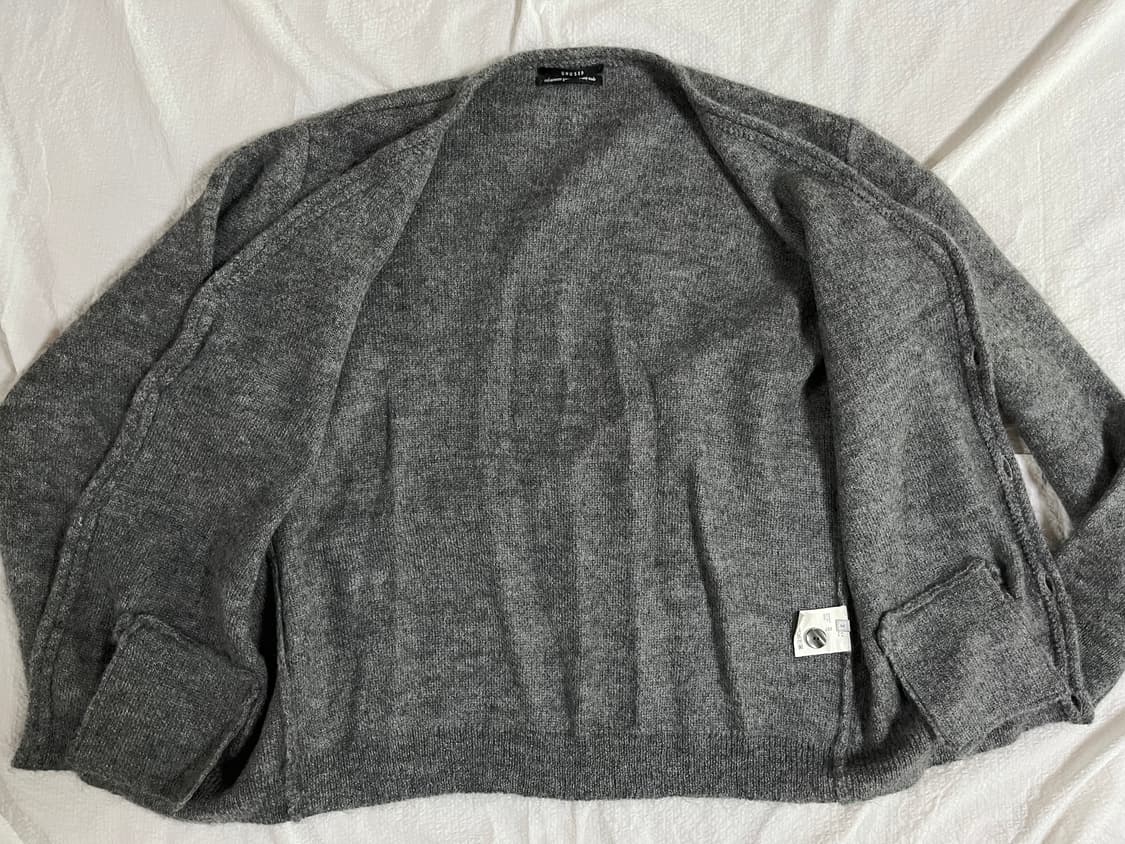 (3)언유즈드 Unused 모헤어 가디건 그레이 상품이미지5
