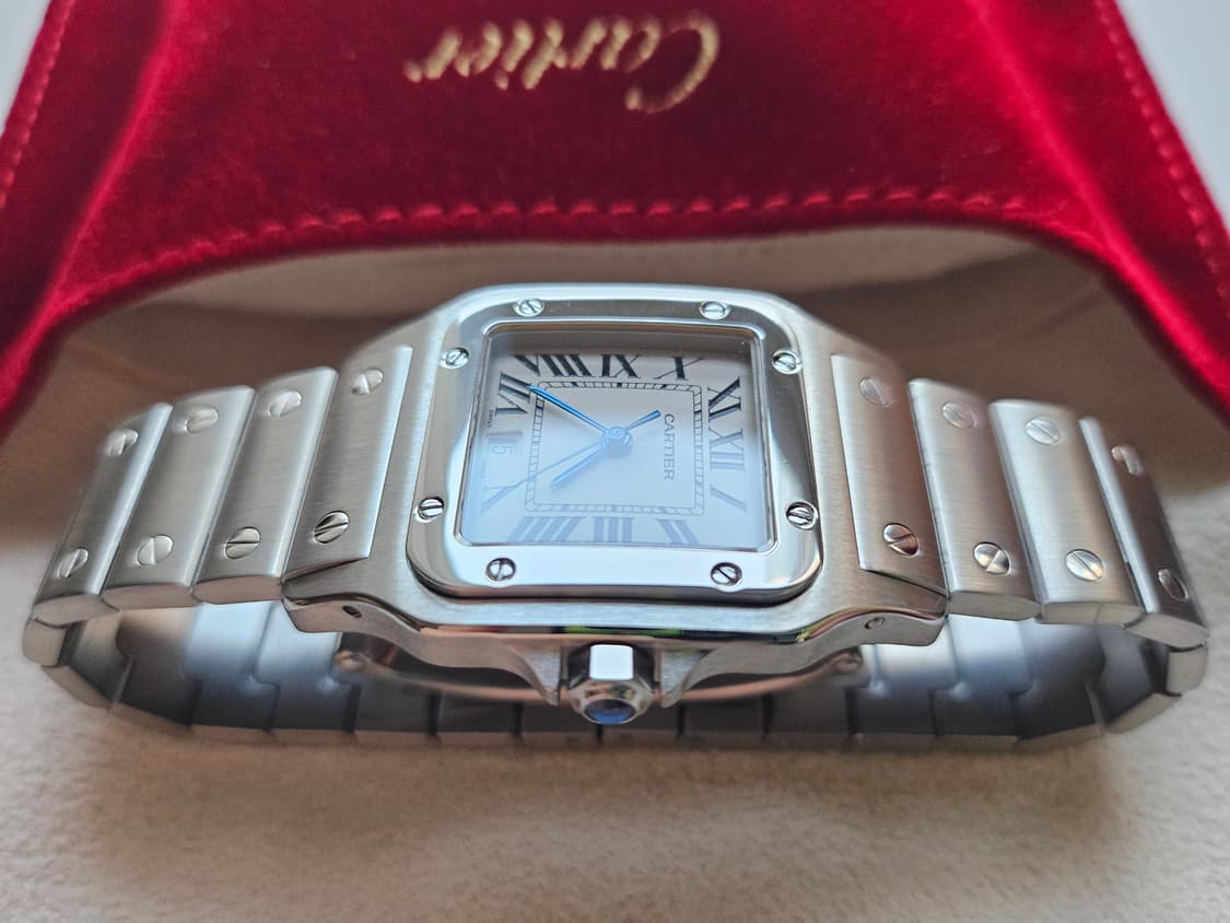 까르띠에 산토스 갈베 라지 스틸 쿼츠 상품이미지3