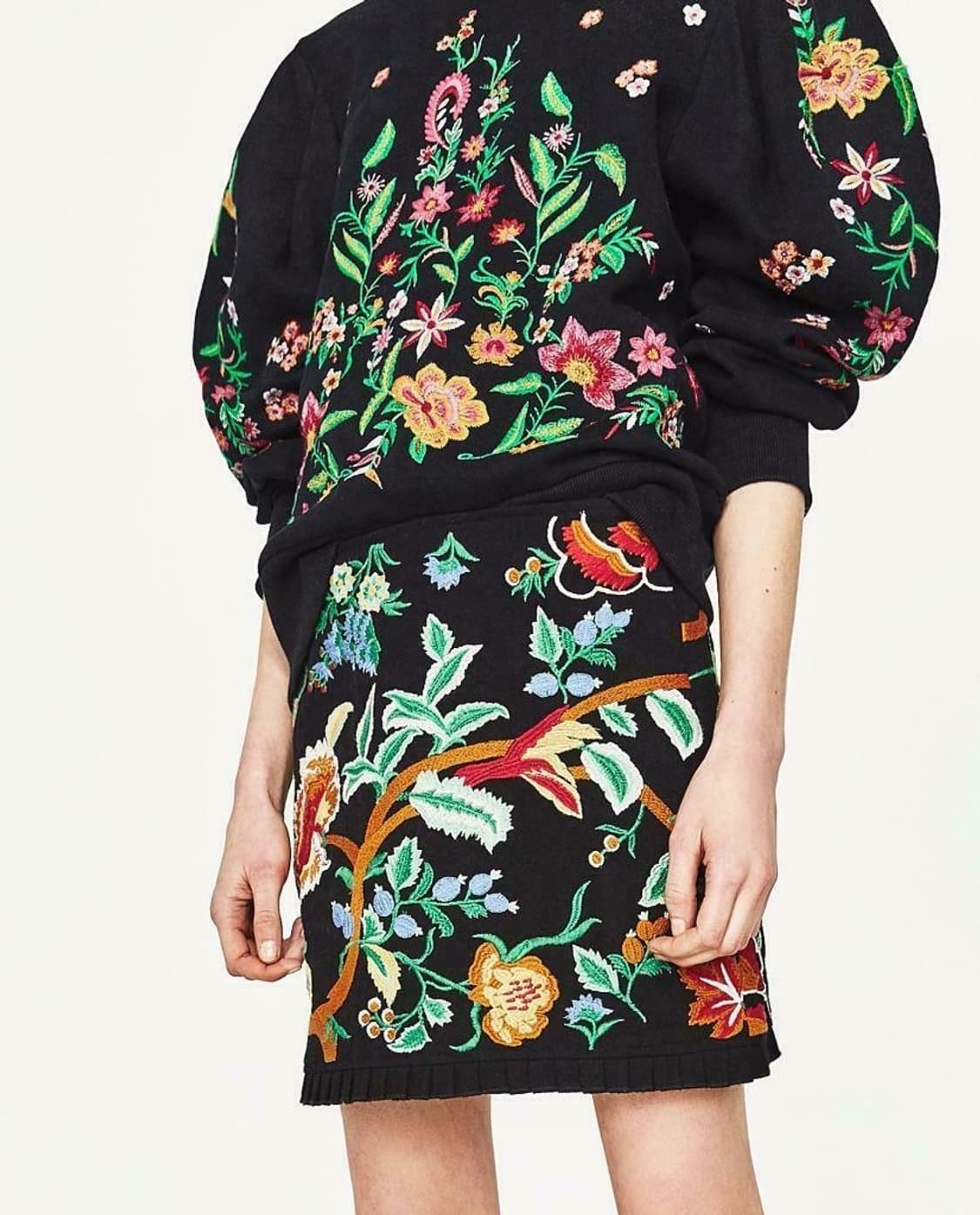 (새상품/L) 자라 플로럴 미니 스커트 상품이미지2