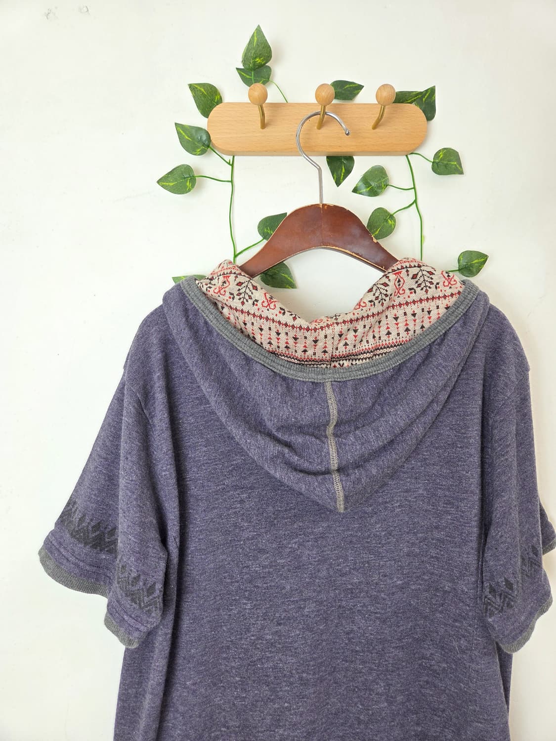 패턴 포인트 후드 상품이미지5