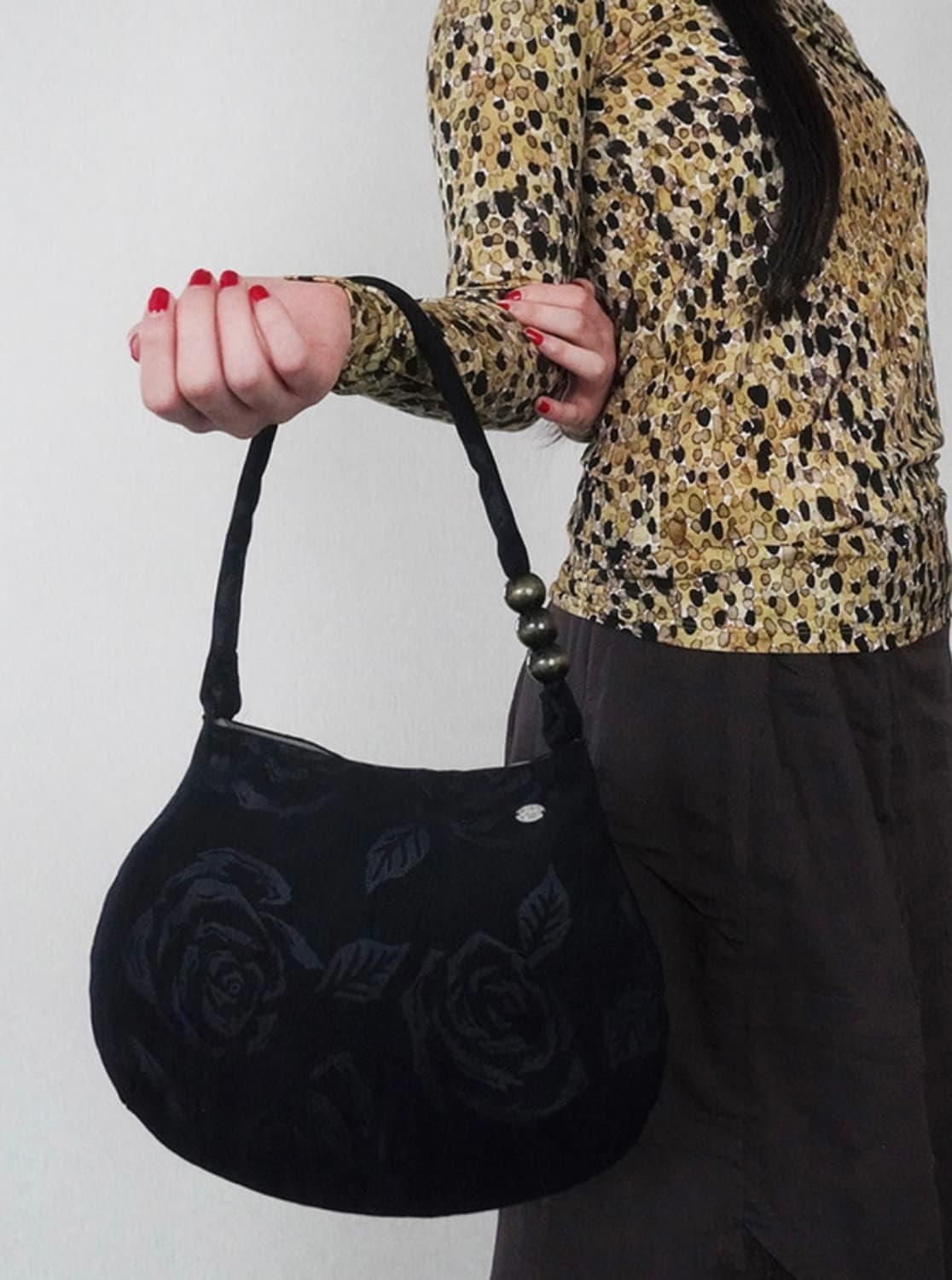 콜로신스 볼 백 로즈 블랙 bowl bag rose black 숄더백 상품이미지2