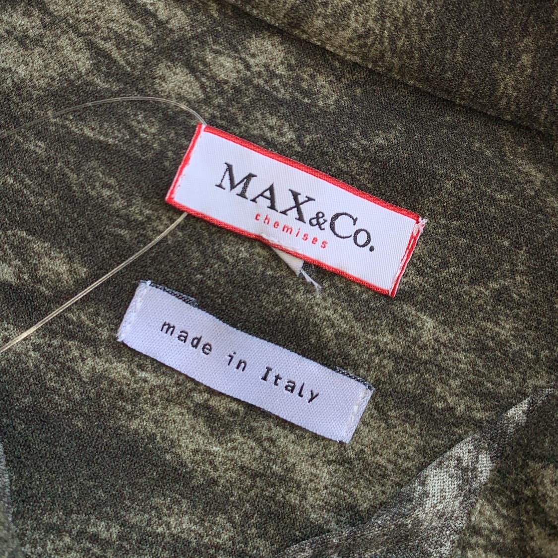 막스앤코 MAX&Co 빈티지 카키 물결 패턴 저지 셔츠 1523 상품이미지5