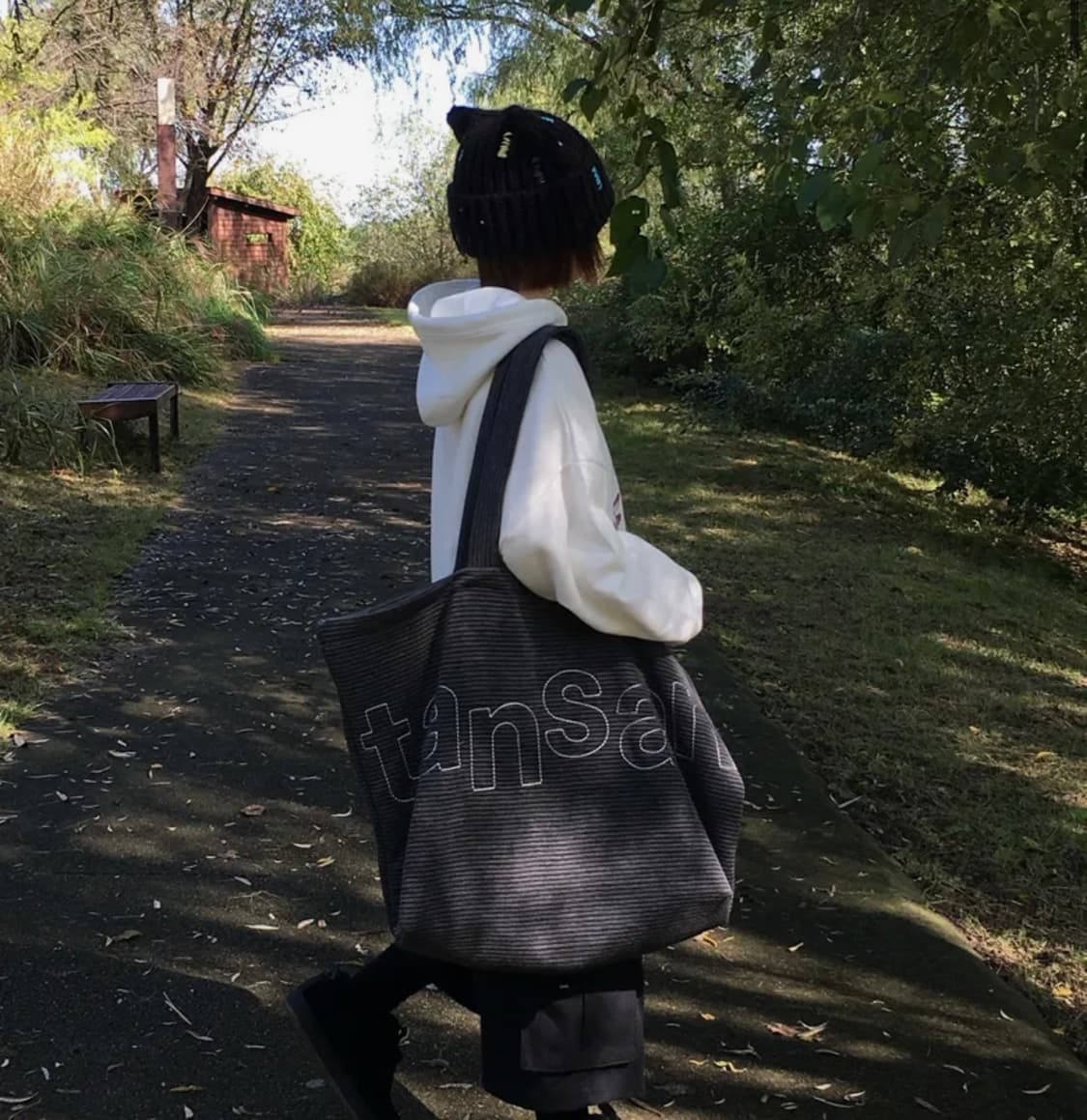 탄산 로고 쇼퍼백 그레이 상품이미지1