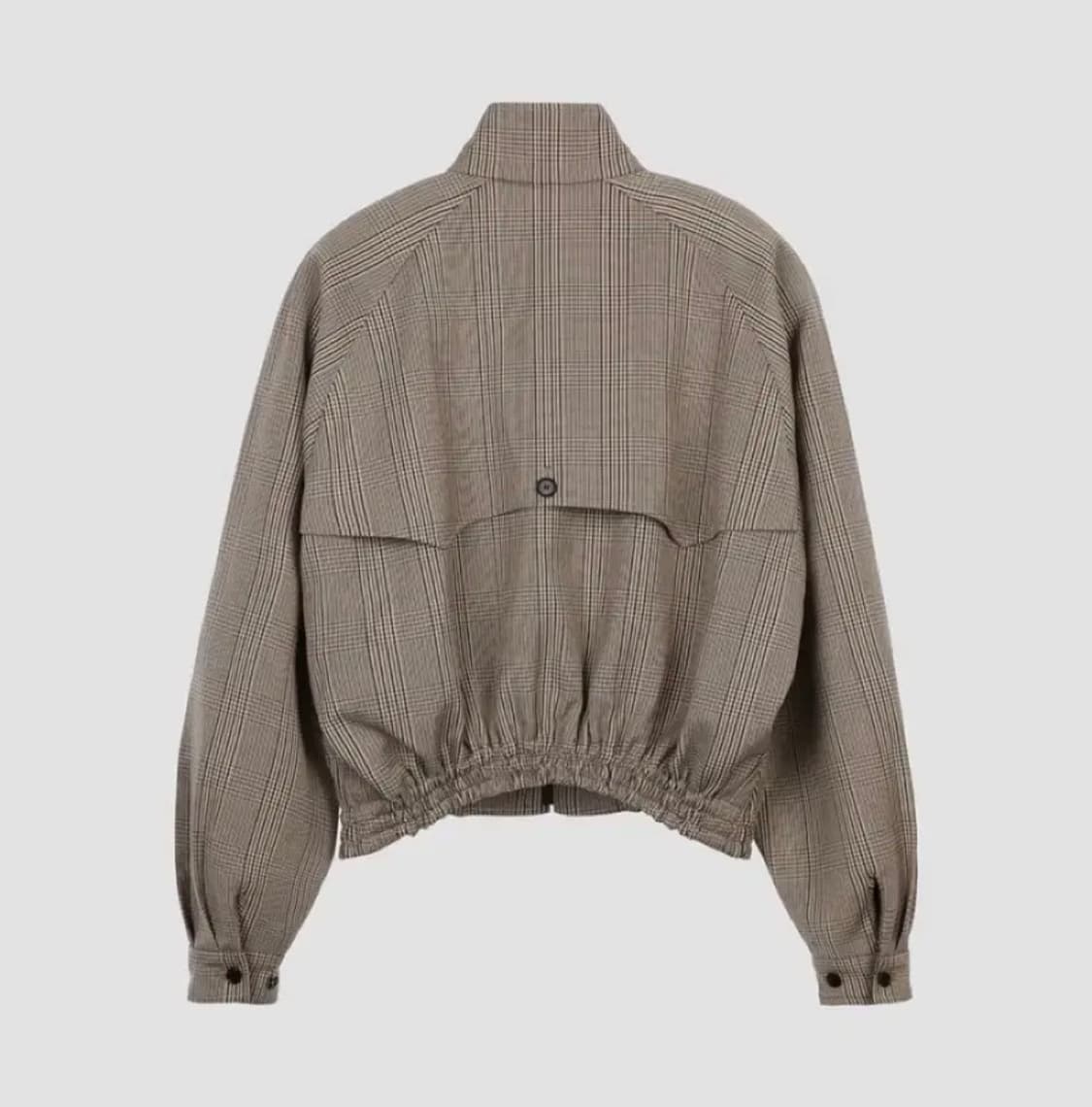 렉토 / 글렌 체크 해링턴 크롭 숏 블루종 자켓 / L 상품이미지3