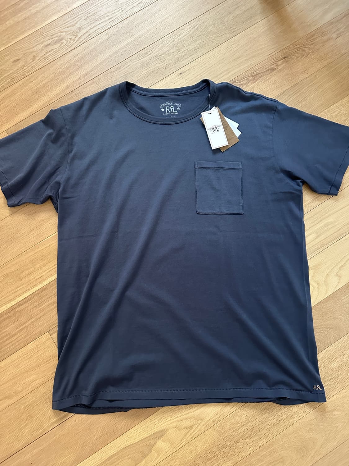 더블알엘 가먼트다이 포켓 반팔 네이비 상품이미지3