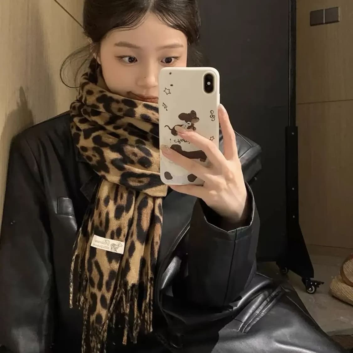 호피 머플러 폭:65 길이:170 상품이미지6