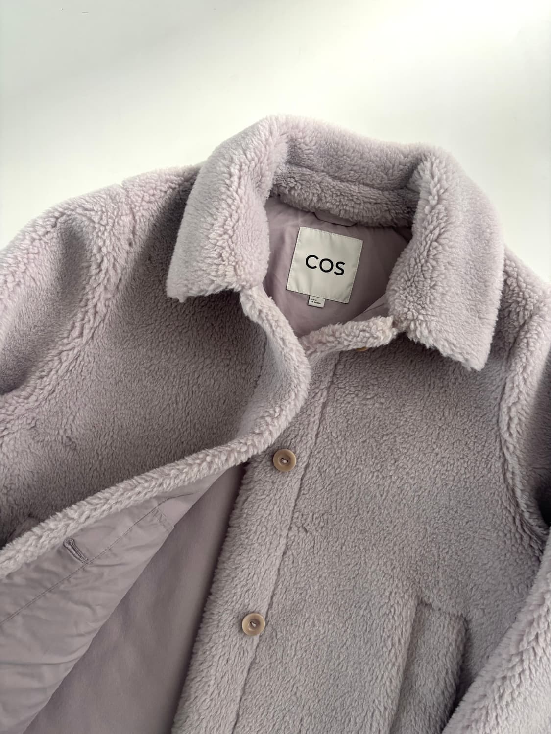 Cos 코스 라일락 컬러 플리스 테디 자켓 상품이미지6