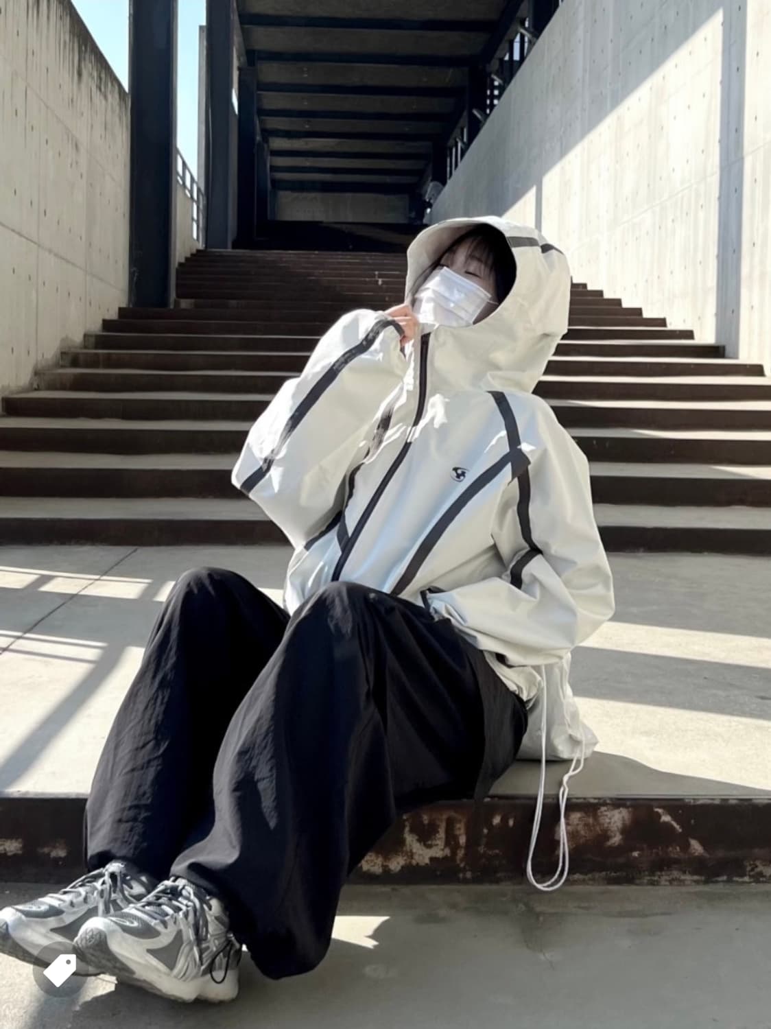 [2] 산산기어 윈드블록 자켓 아이보리 상품이미지2