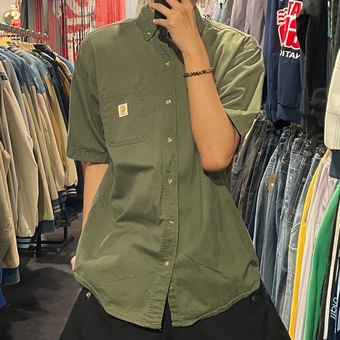 [IM] carhartt 칼하트 카키 반팔셔츠 상품이미지2